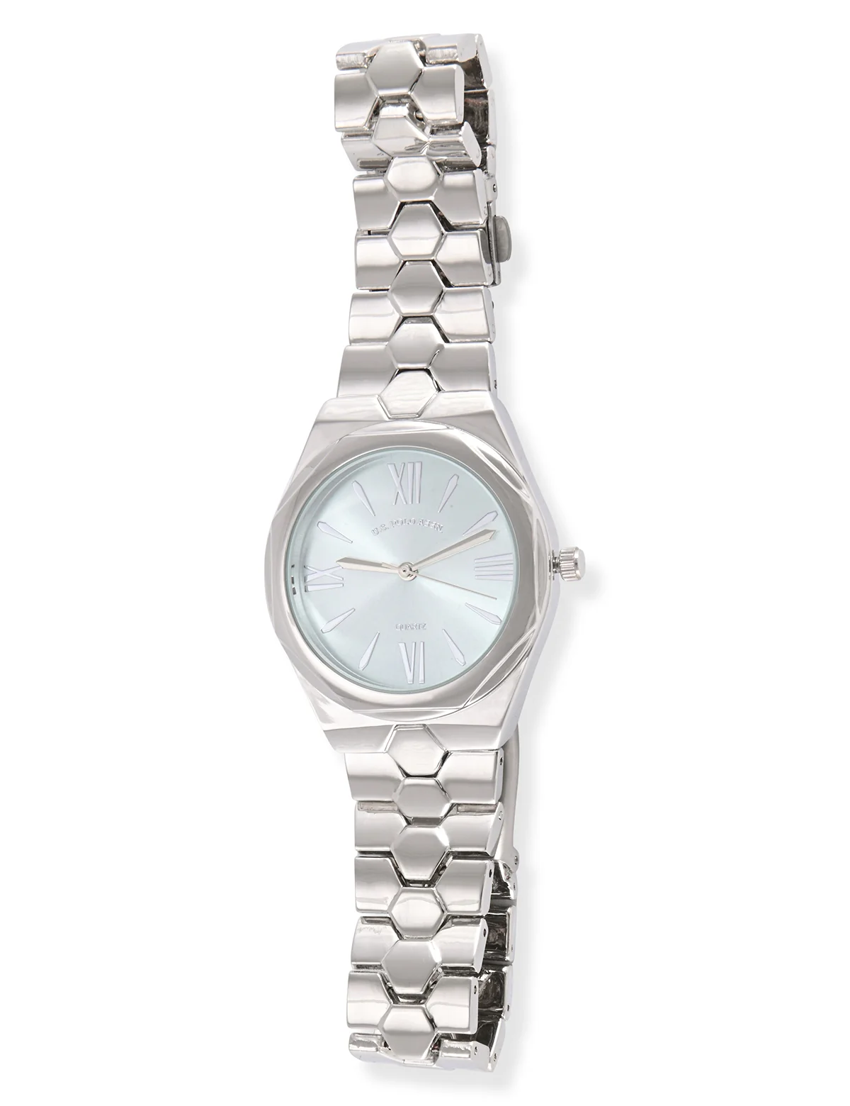 LADIES SILVER LINK WATCH WITH BLUE FACE - Image 4