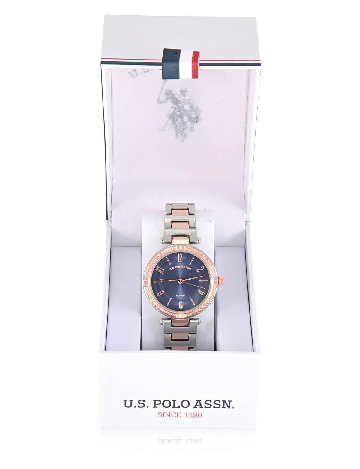 LADIES TWO TONE SILVER AND GOLD LINK WATCH - Image 3