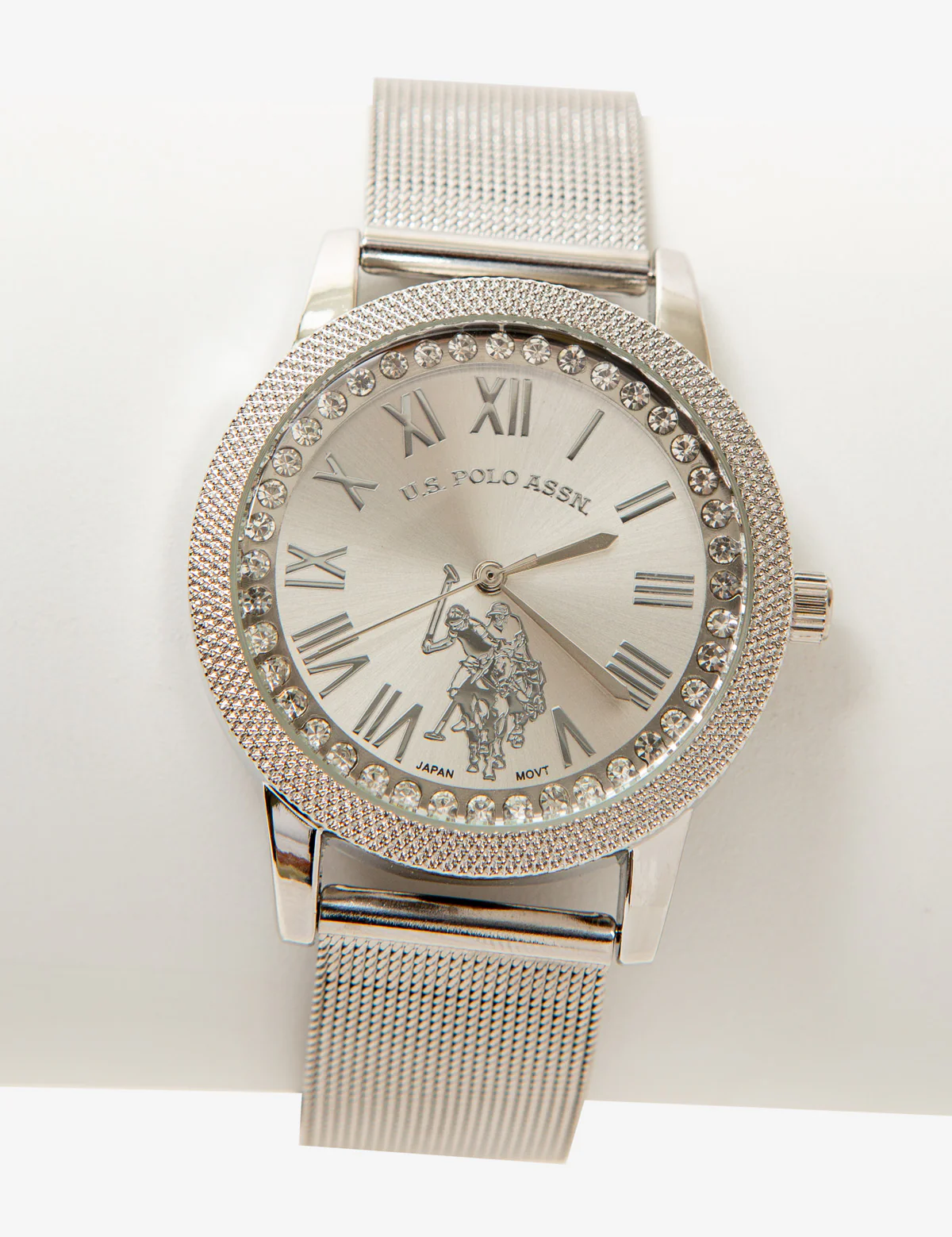 LADIES SILVER MESH BRACELET WATCH