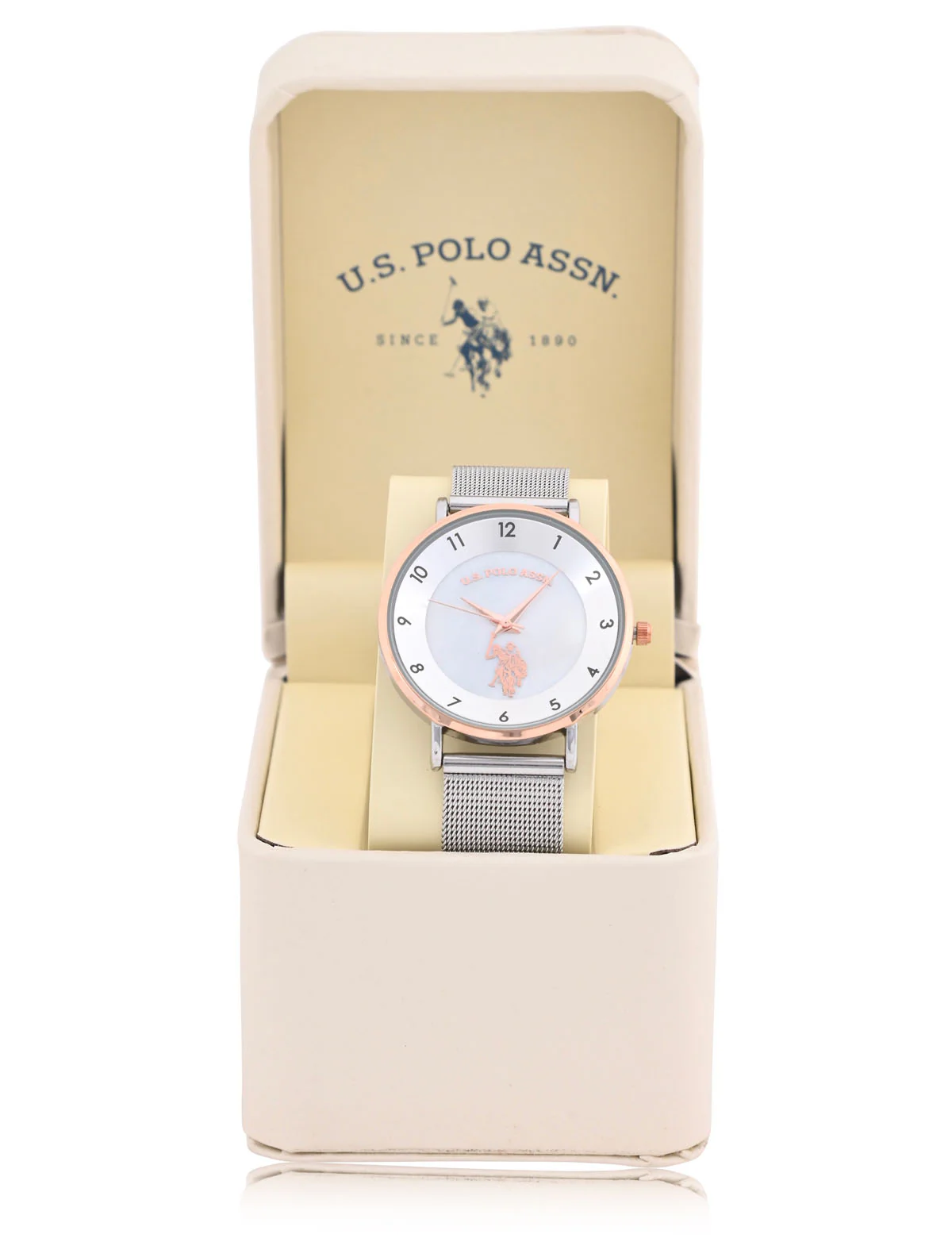 LADIES SILVER MESH STRAP WATCH - Image 2