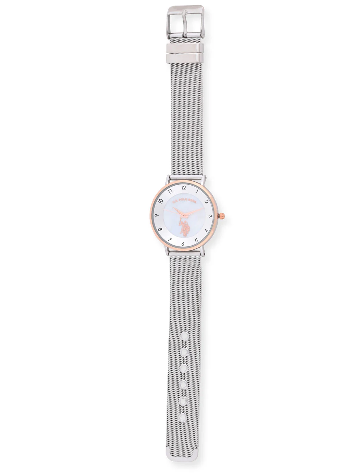 LADIES SILVER MESH STRAP WATCH - Image 4