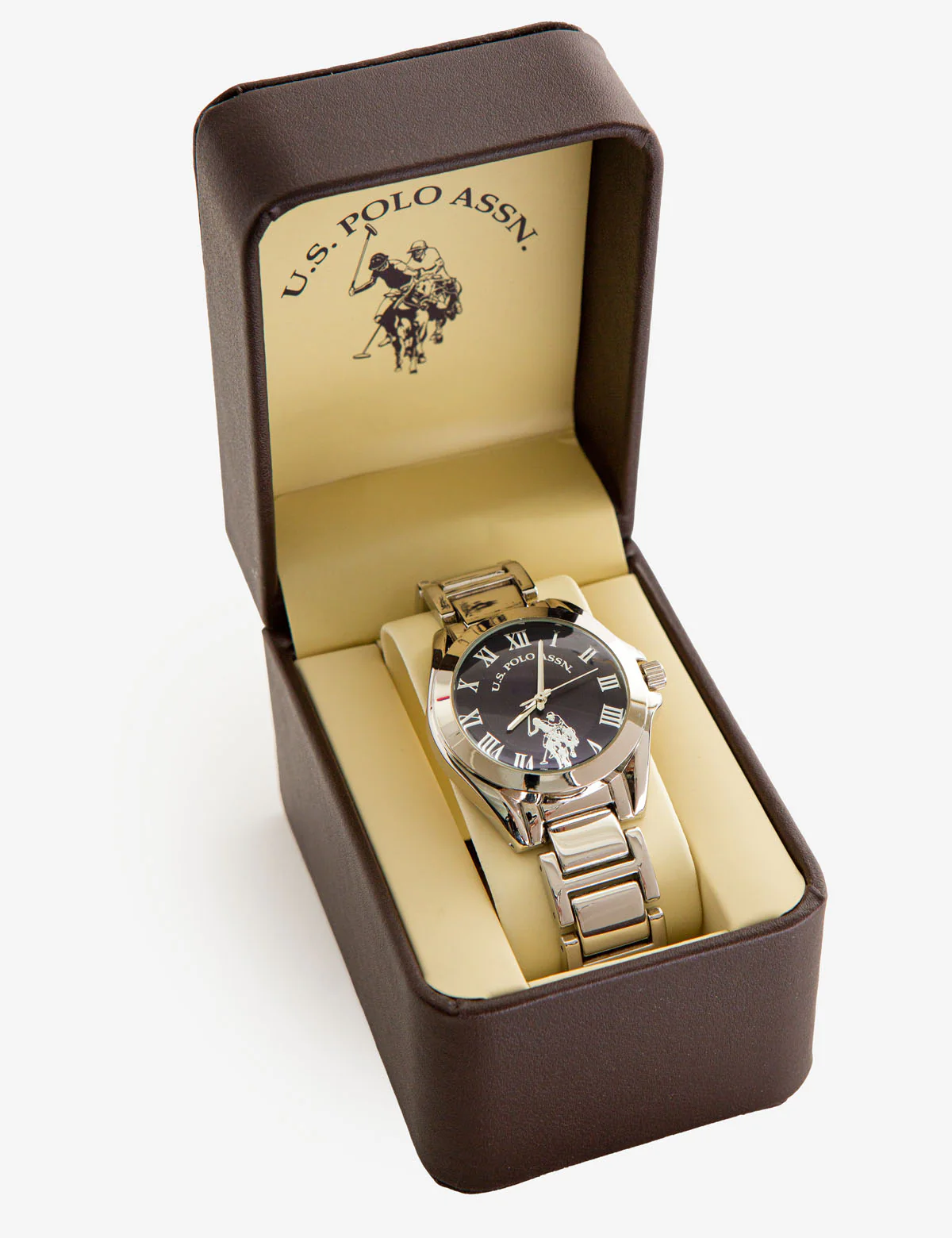 LADIES SILVERTONE BRACELET WATCH WITH BLUE DIAL - Image 2