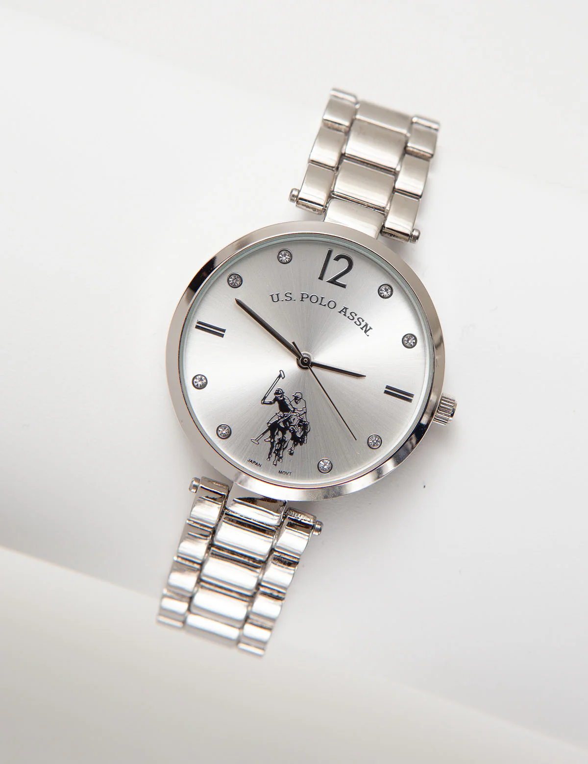 Ladies Silvertone Bracelet Watch with Silver Dial