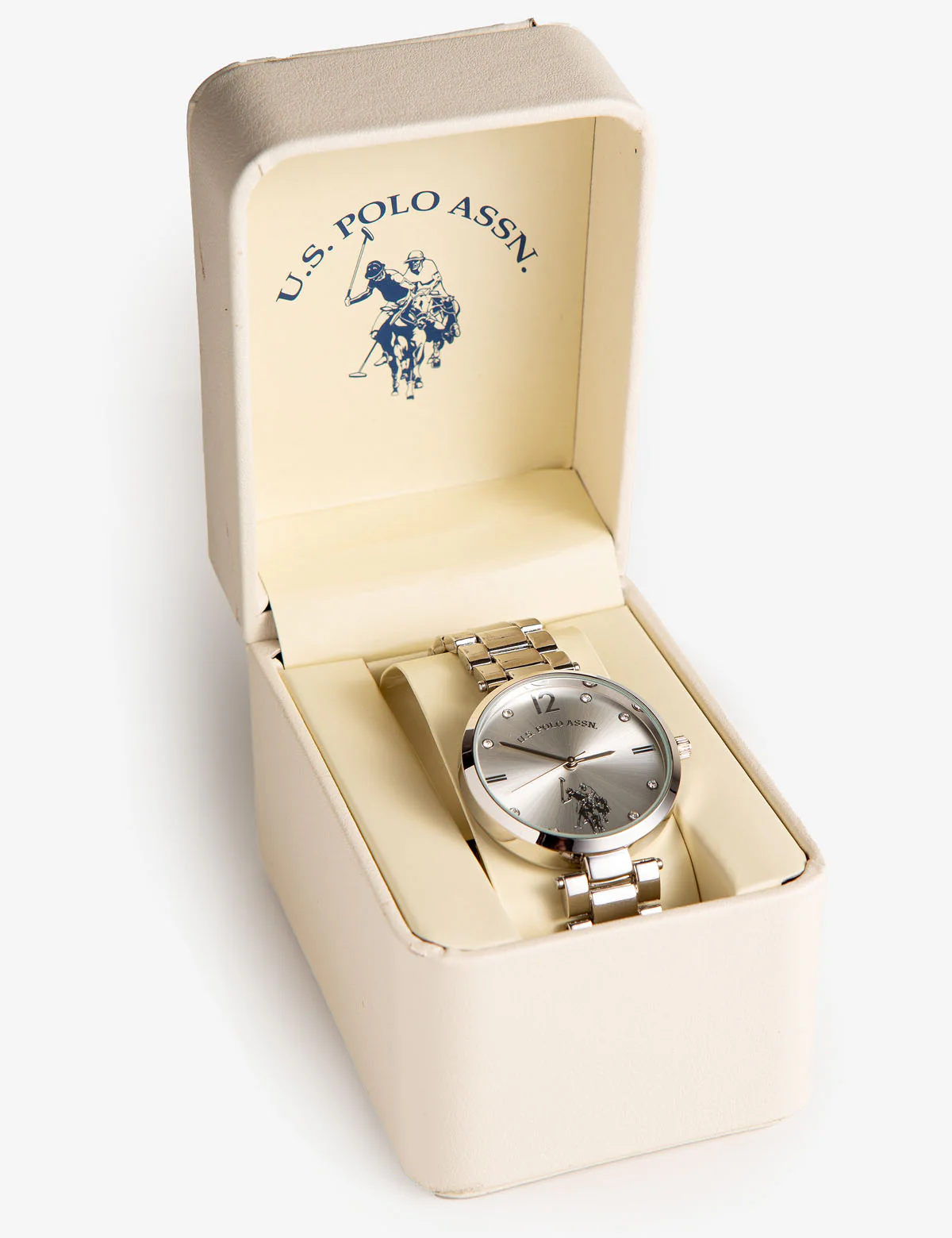 Ladies Silvertone Bracelet Watch with Silver Dial - Image 2