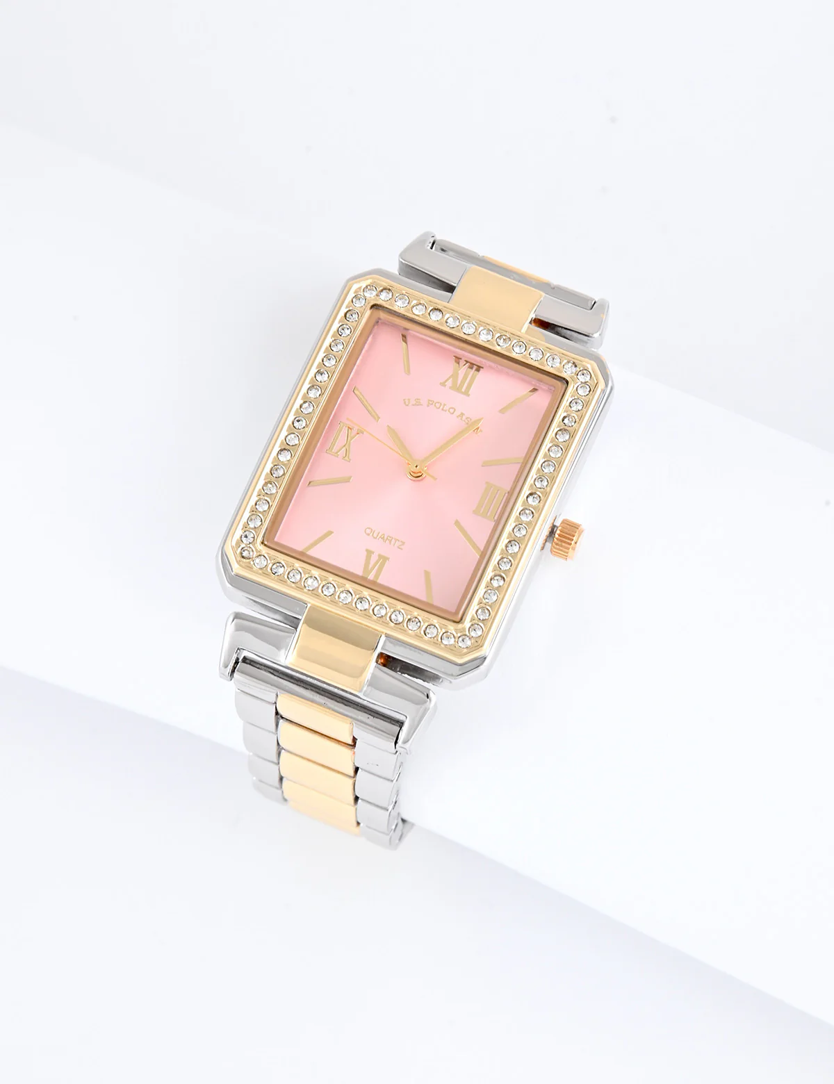 LADIES TWO TONE SQUARE FACE WATCH - Image 2