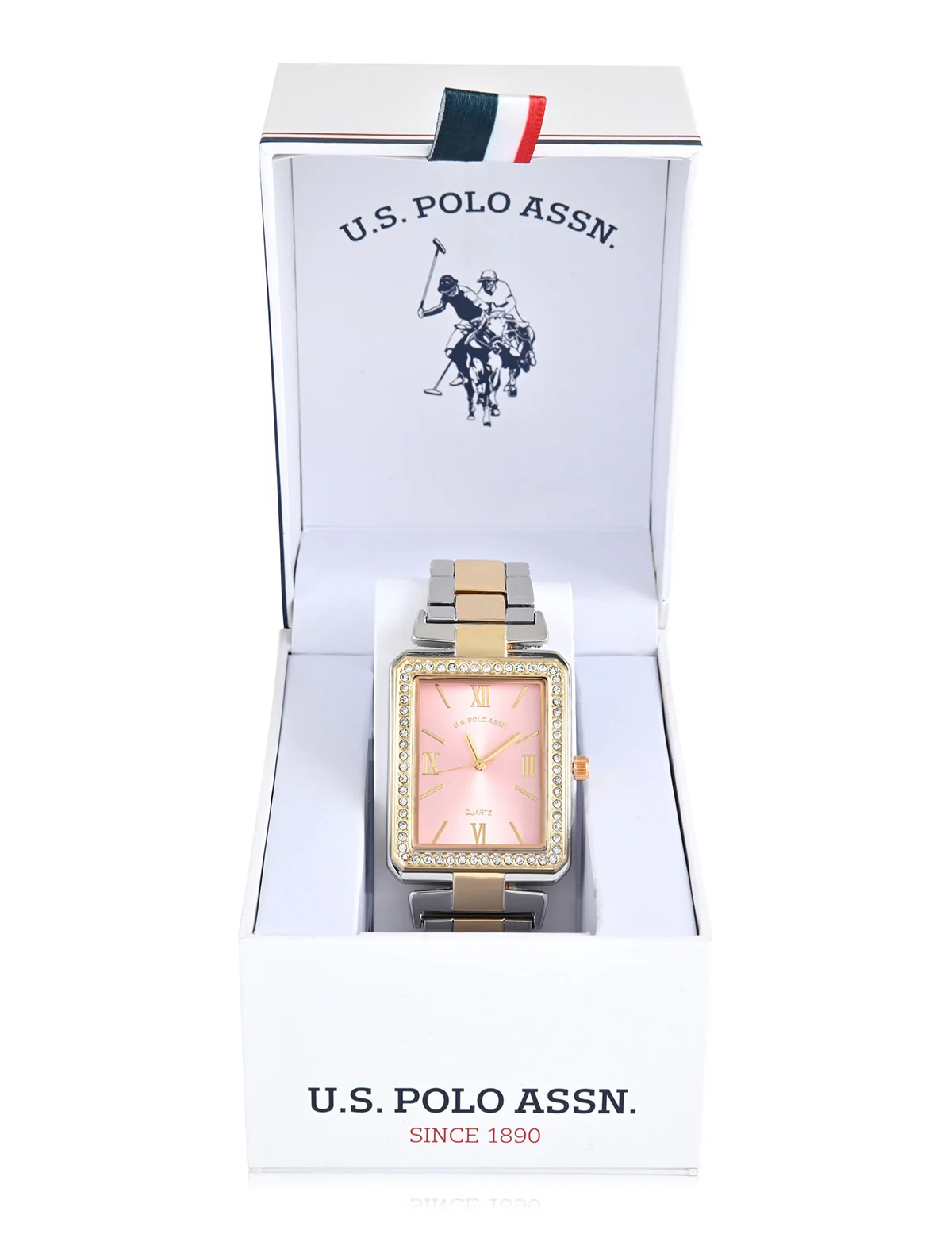 LADIES TWO TONE SQUARE FACE WATCH - Image 3