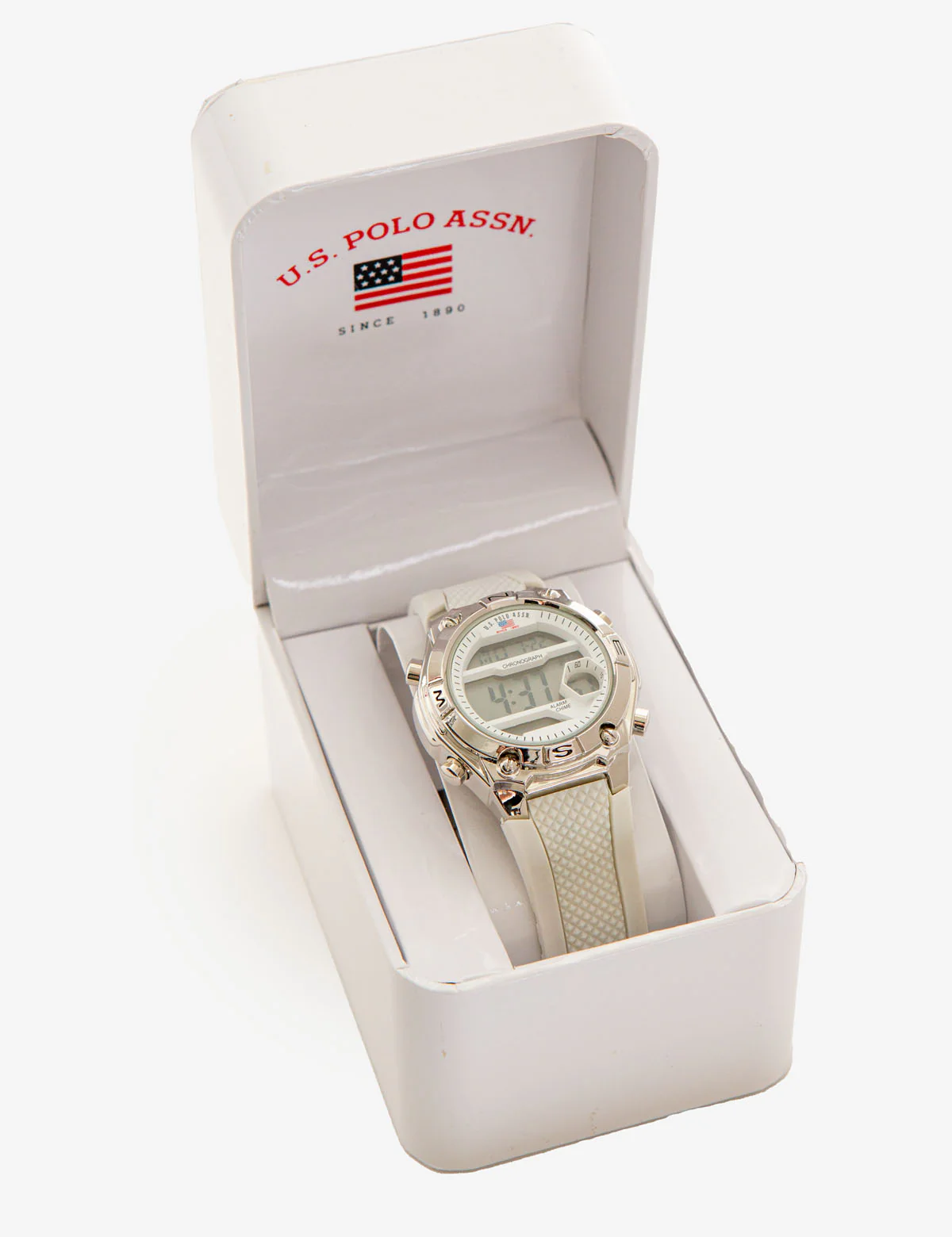 LADIES WHITE SPORT DIGITAL WATCH - Image 2