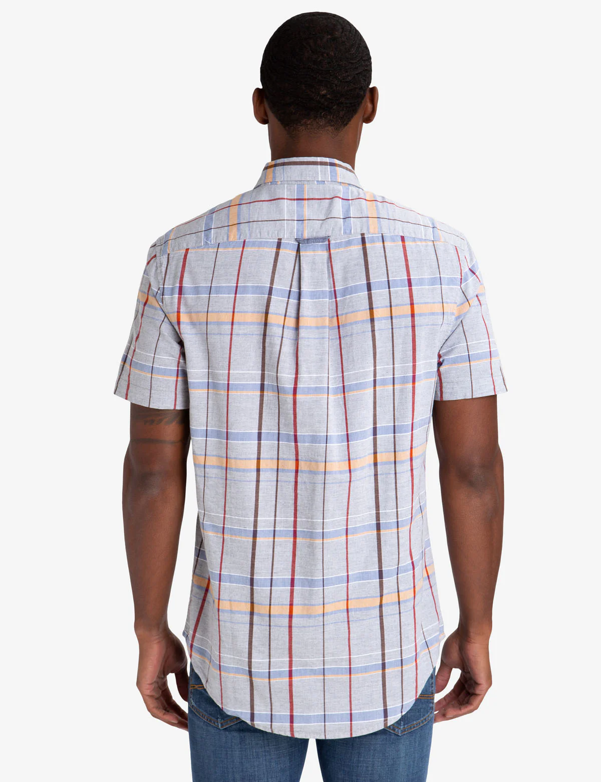 LARGE PLAID HEATHER POPLIN SHIRT - Image 3