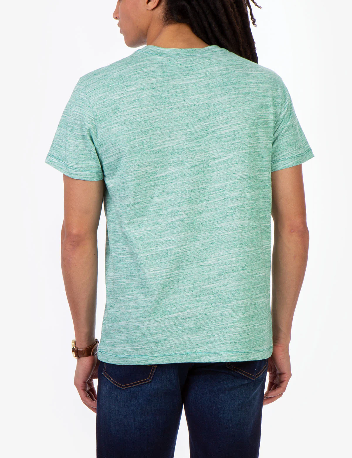 LINEAR SPACE DYE CREW NECK T-SHIRT - Image 16