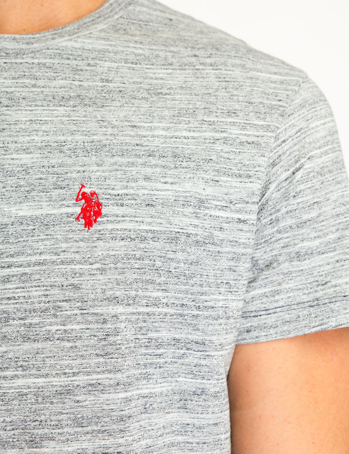 LINEAR SPACE DYE CREW NECK T-SHIRT - Image 3