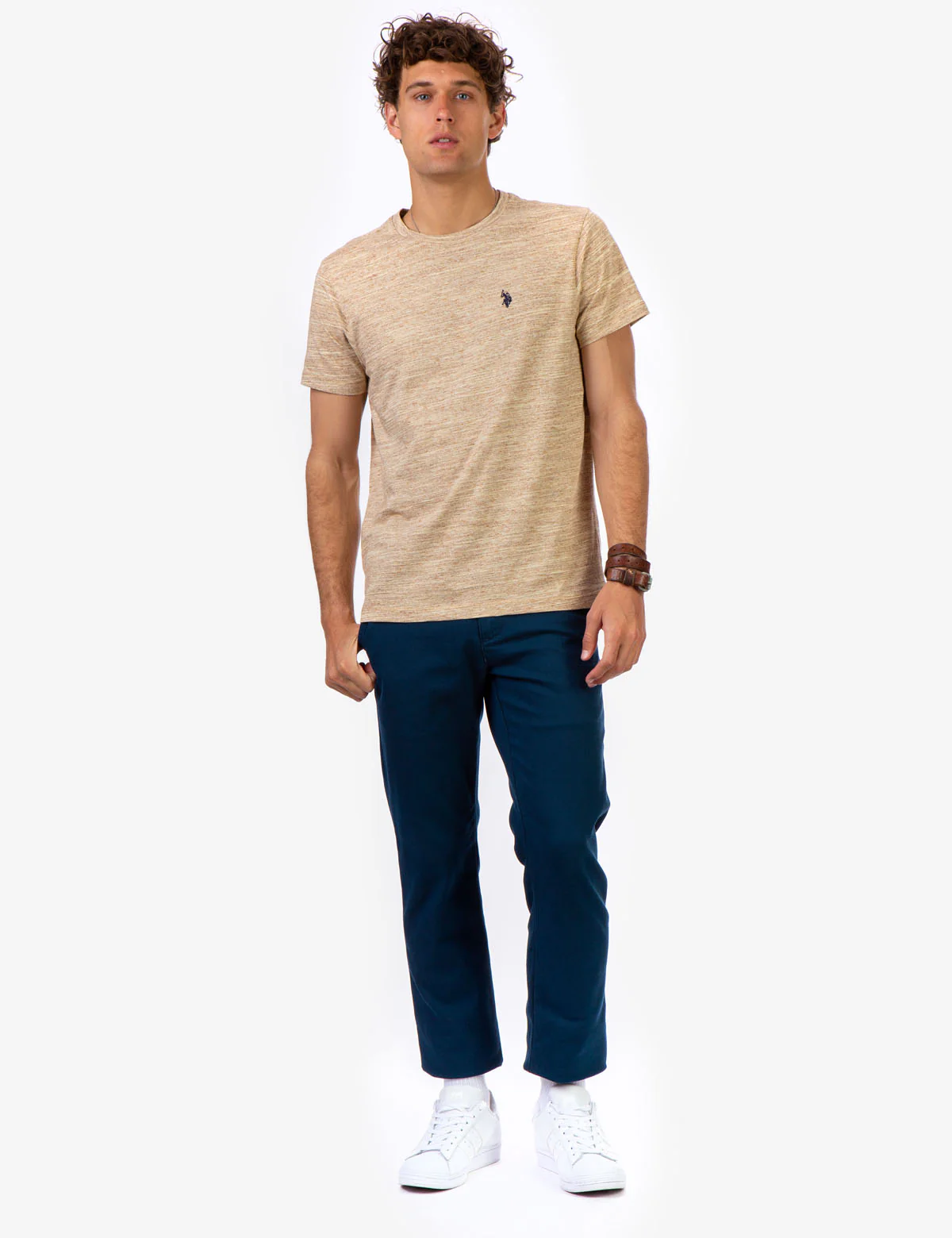 LINEAR SPACE DYE CREW NECK T-SHIRT - Image 5