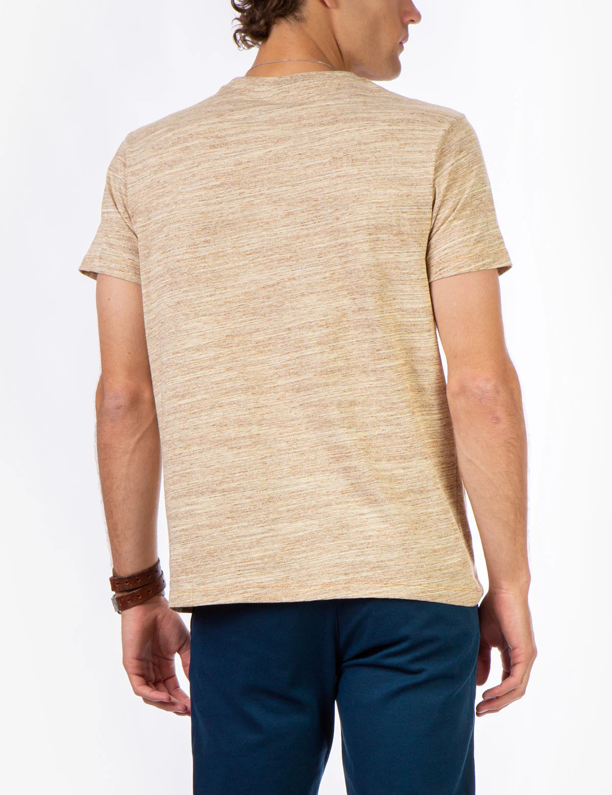 LINEAR SPACE DYE CREW NECK T-SHIRT - Image 7