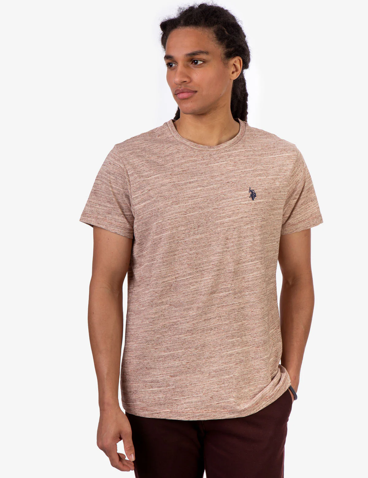 LINEAR SPACE DYE CREW NECK T-SHIRT - Image 9