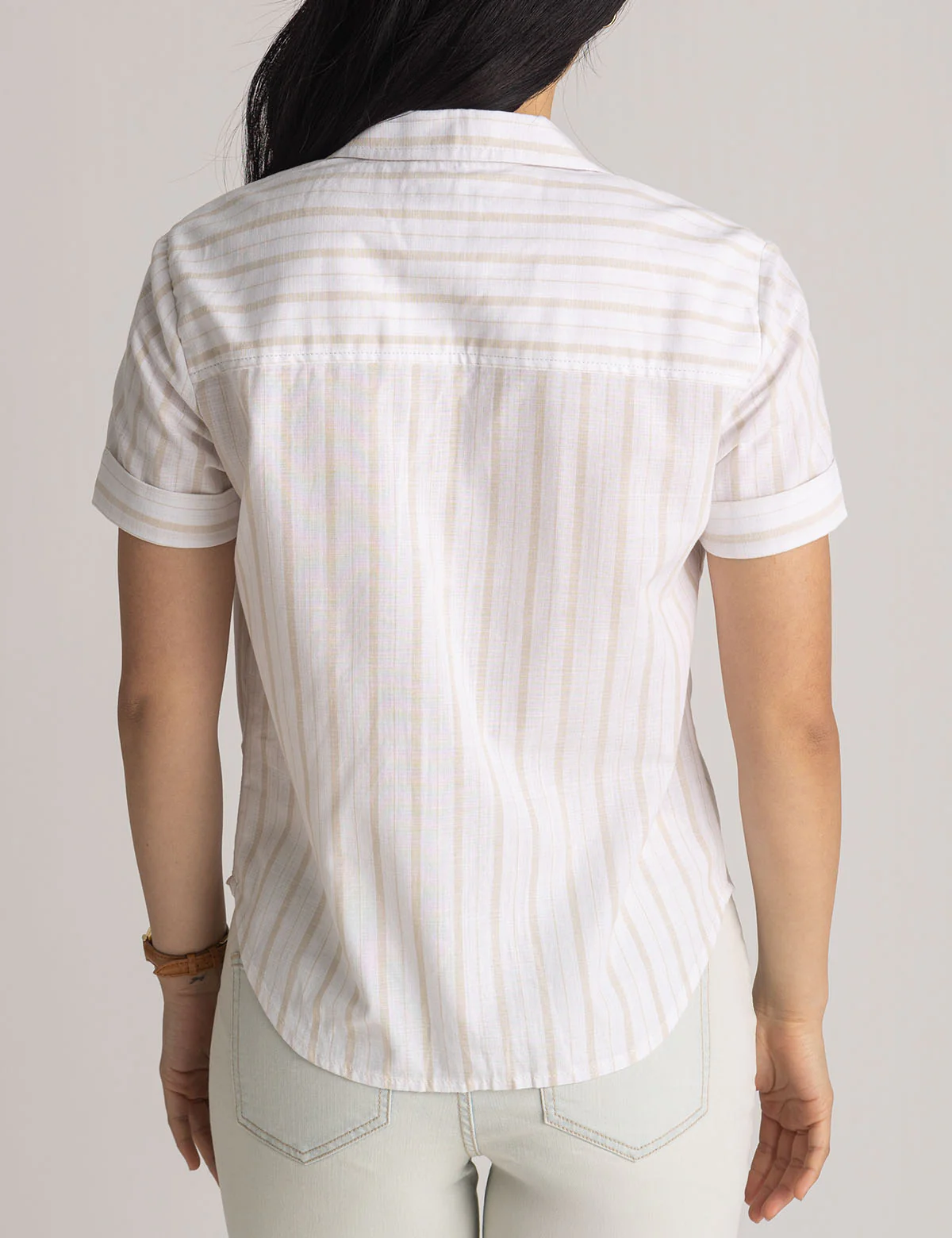 LINEN STRIPE CAMP SHIRT - Image 8