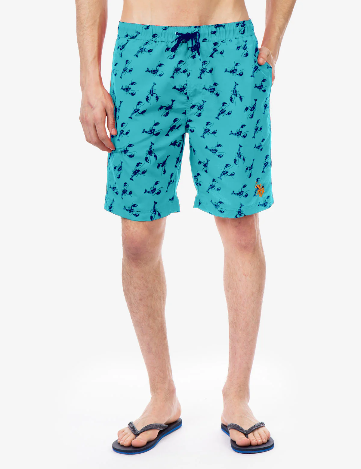 LOBSTER PRINT SWIM TRUNKS