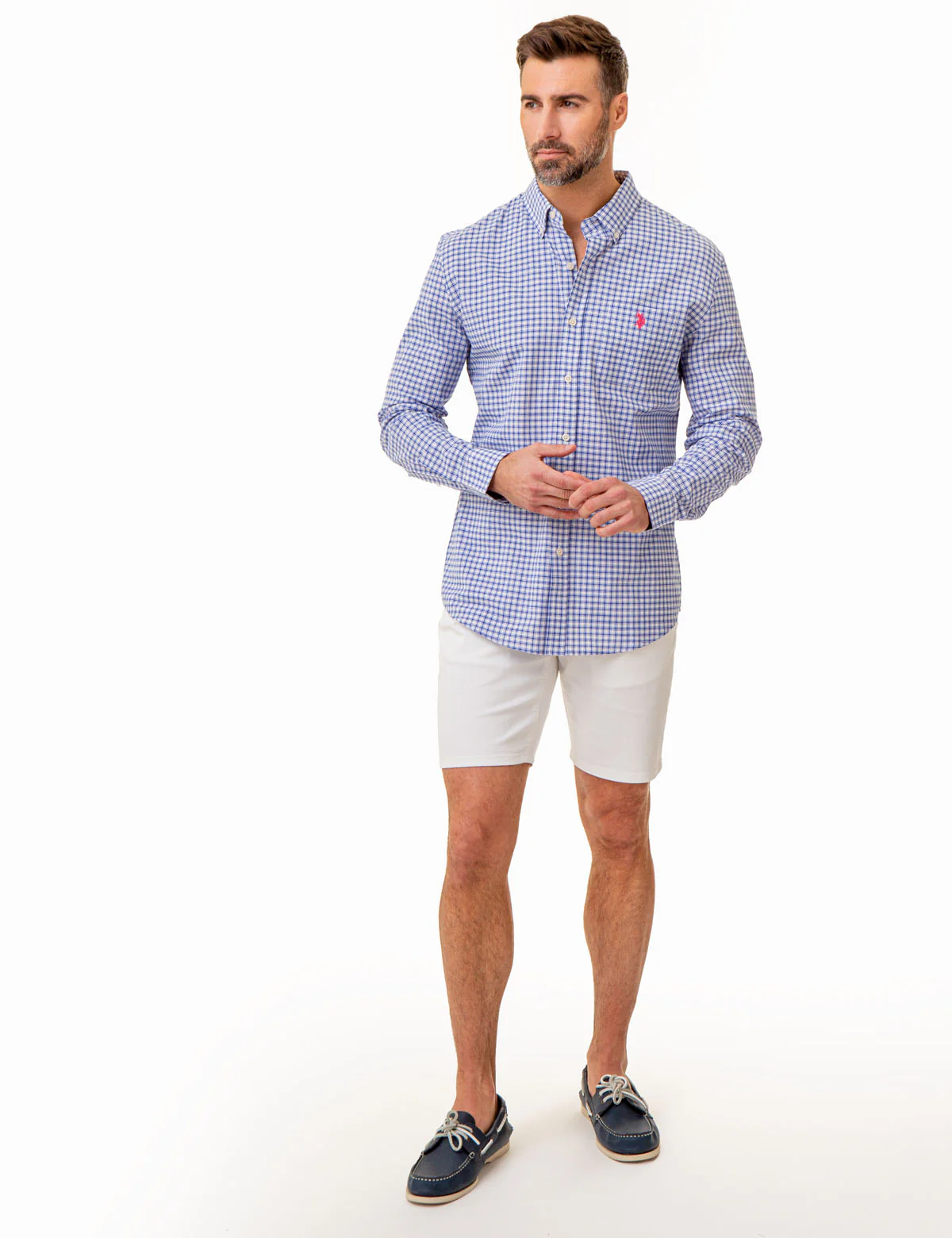 LONG SLEEVE BOX PLAID WOVEN SHIRT - Image 9