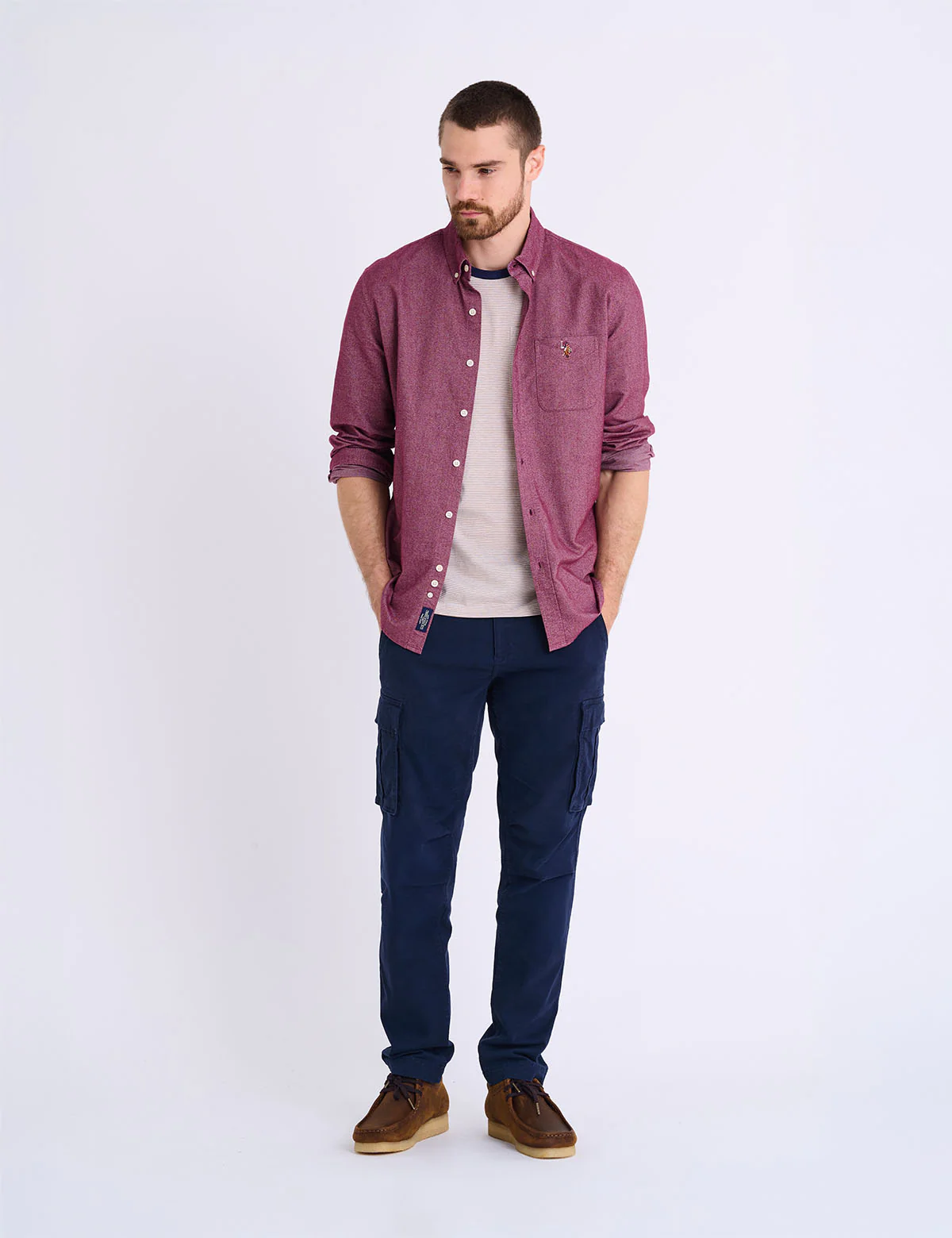 LONG SLEEVE BRUSHED OXFORD SHIRT WITH POCKET - Image 5