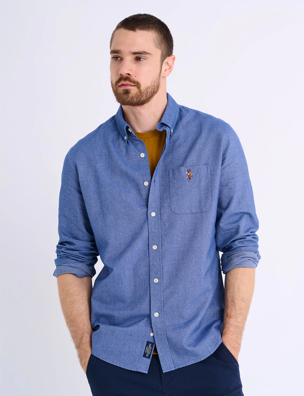 LONG SLEEVE BRUSHED OXFORD SHIRT WITH POCKET - Image 7