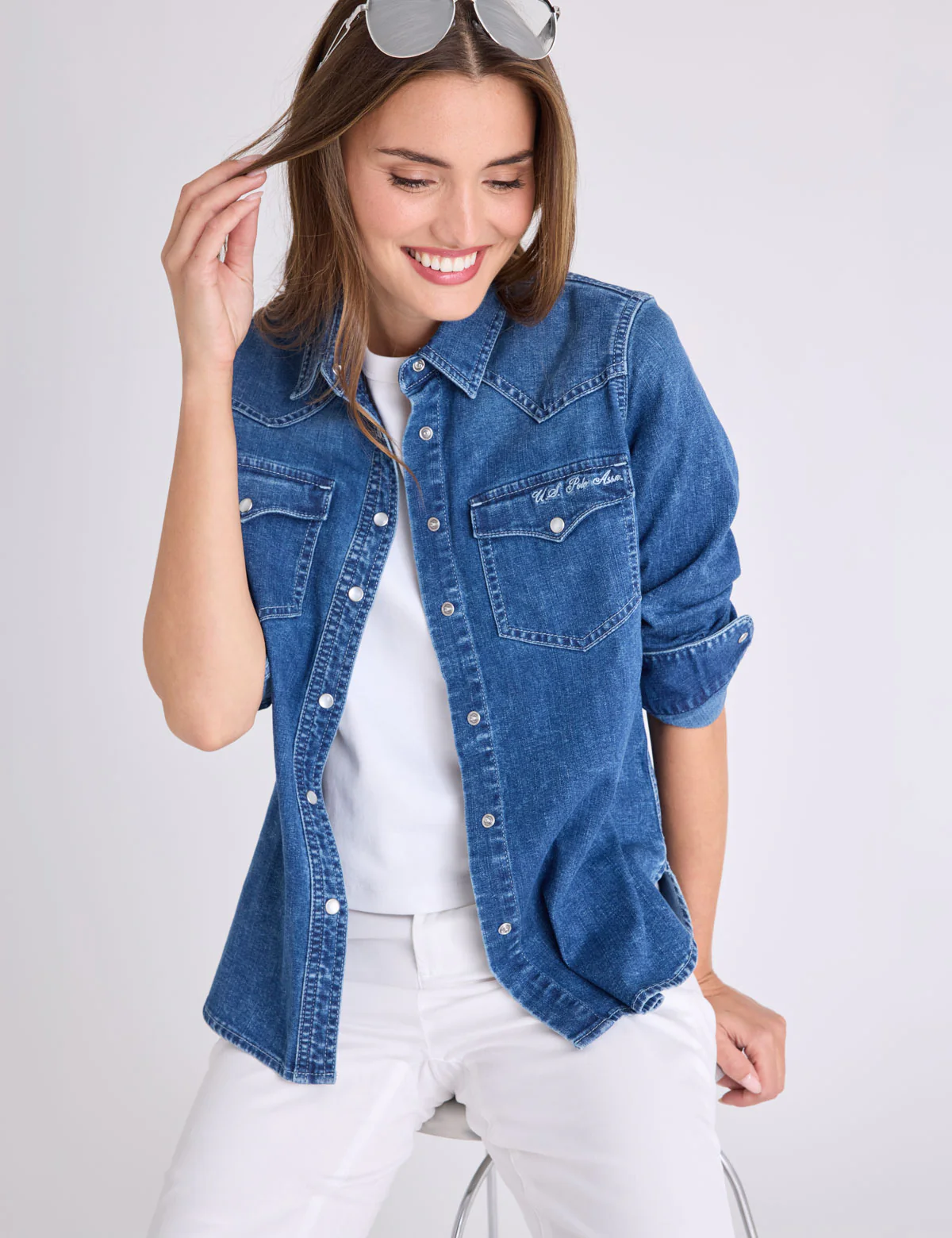 LONG SLEEVE DENIM WESTERN SHIRT