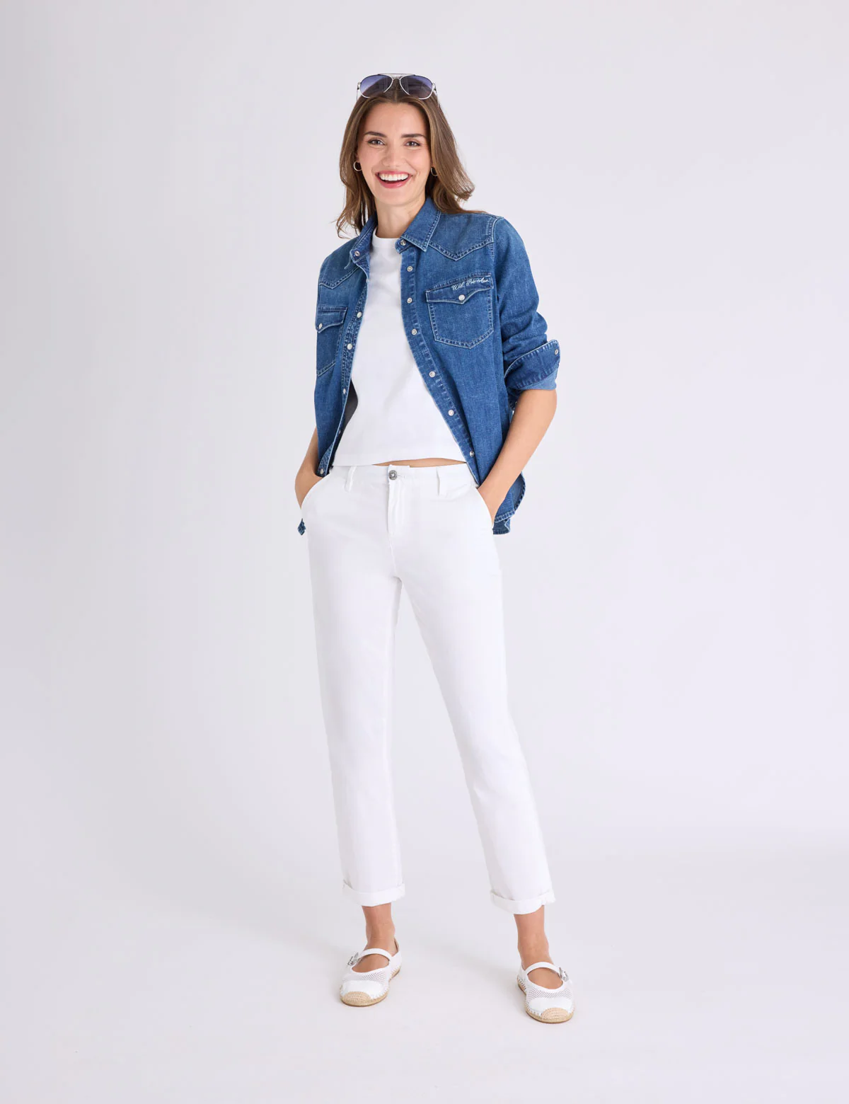 LONG SLEEVE DENIM WESTERN SHIRT - Image 4