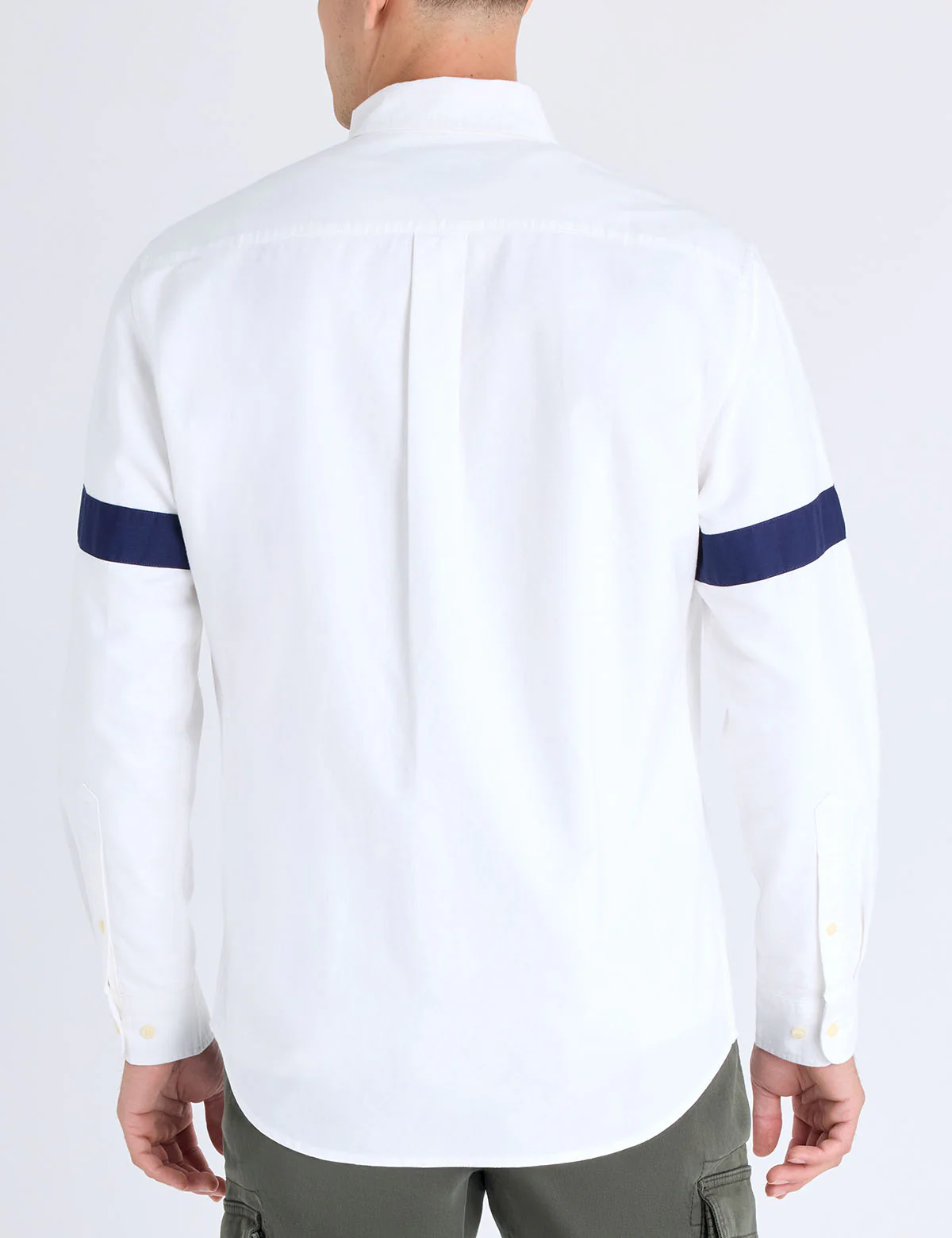 LONG SLEEVE DIAGONAL SASH SOLID OXFORD SHIRT - Image 4