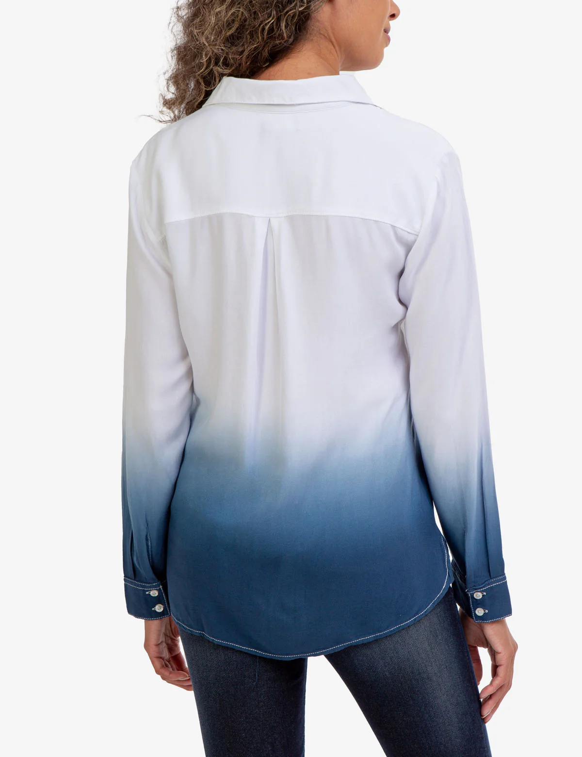 LONG SLEEVE DIP DYE WOVEN SHIRT - Image 10