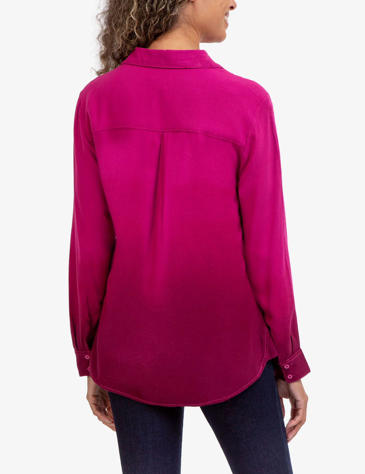 LONG SLEEVE DIP DYE WOVEN SHIRT - Image 3
