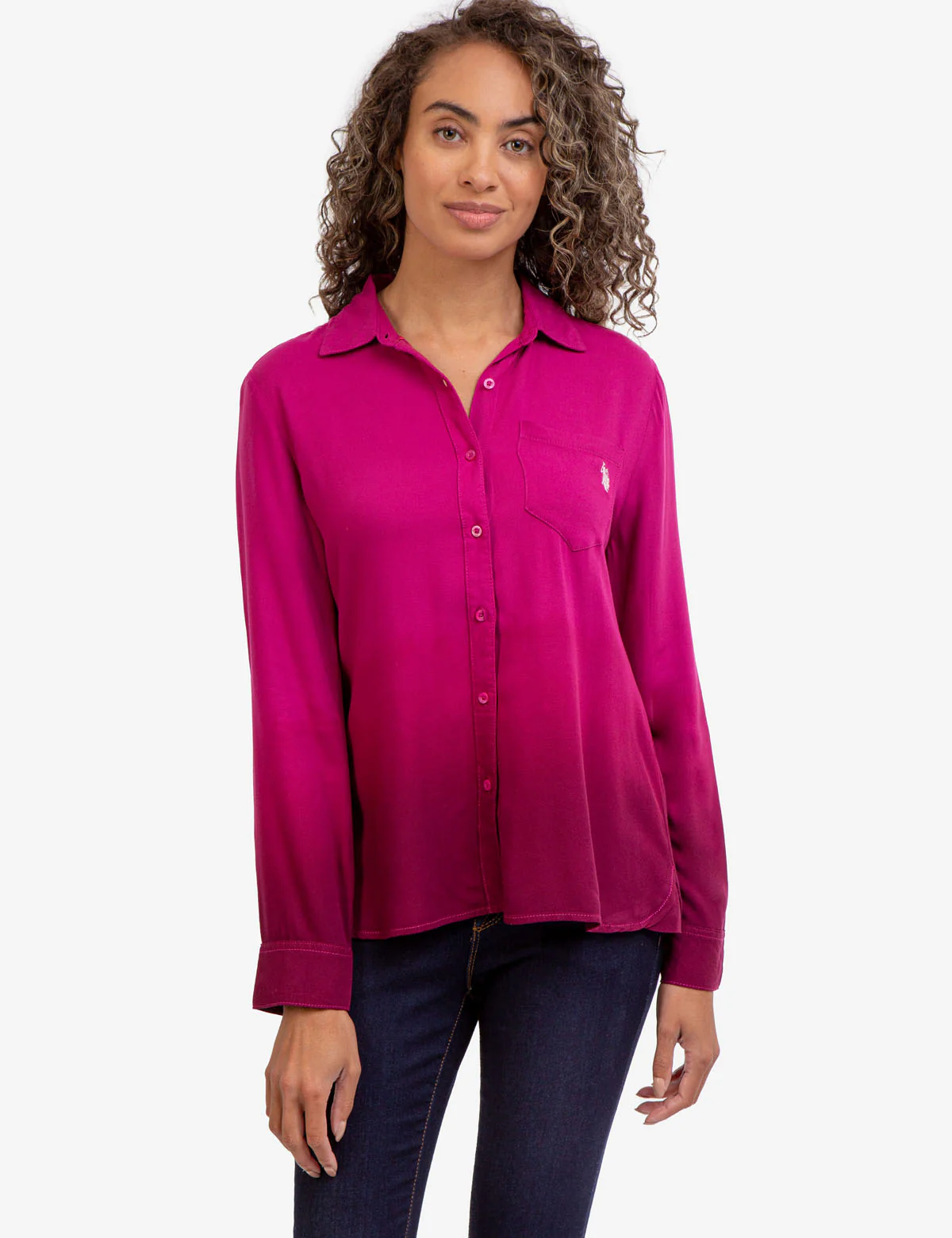 LONG SLEEVE DIP DYE WOVEN SHIRT - Image 5