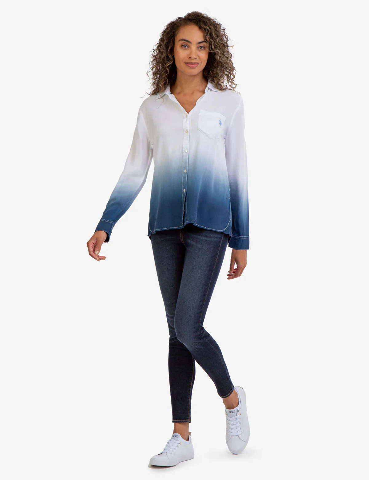 LONG SLEEVE DIP DYE WOVEN SHIRT - Image 7
