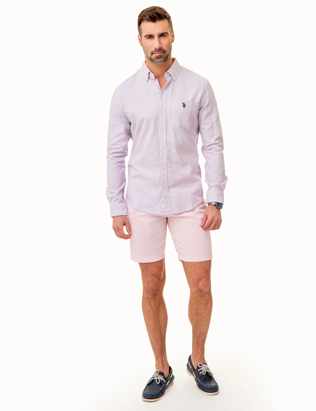 LONG SLEEVE DOT PRINT SQUARE WEAVE SHIRT - Image 11