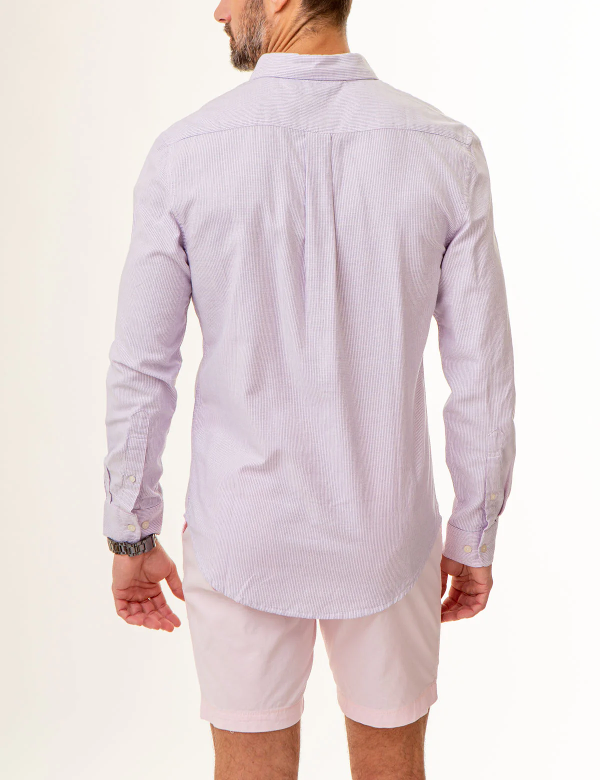 LONG SLEEVE DOT PRINT SQUARE WEAVE SHIRT - Image 13