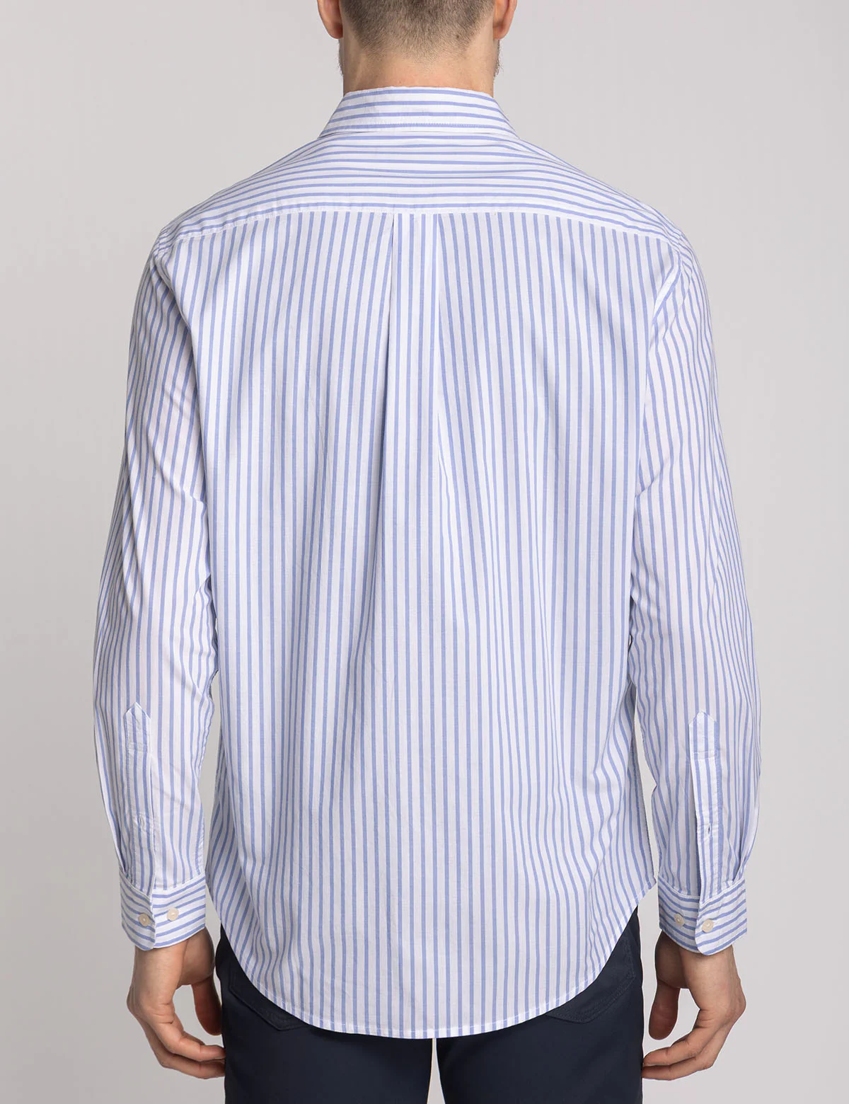 LONG SLEEVE FINE MADRAS STRIPE WOVEN SHIRT - Image 3