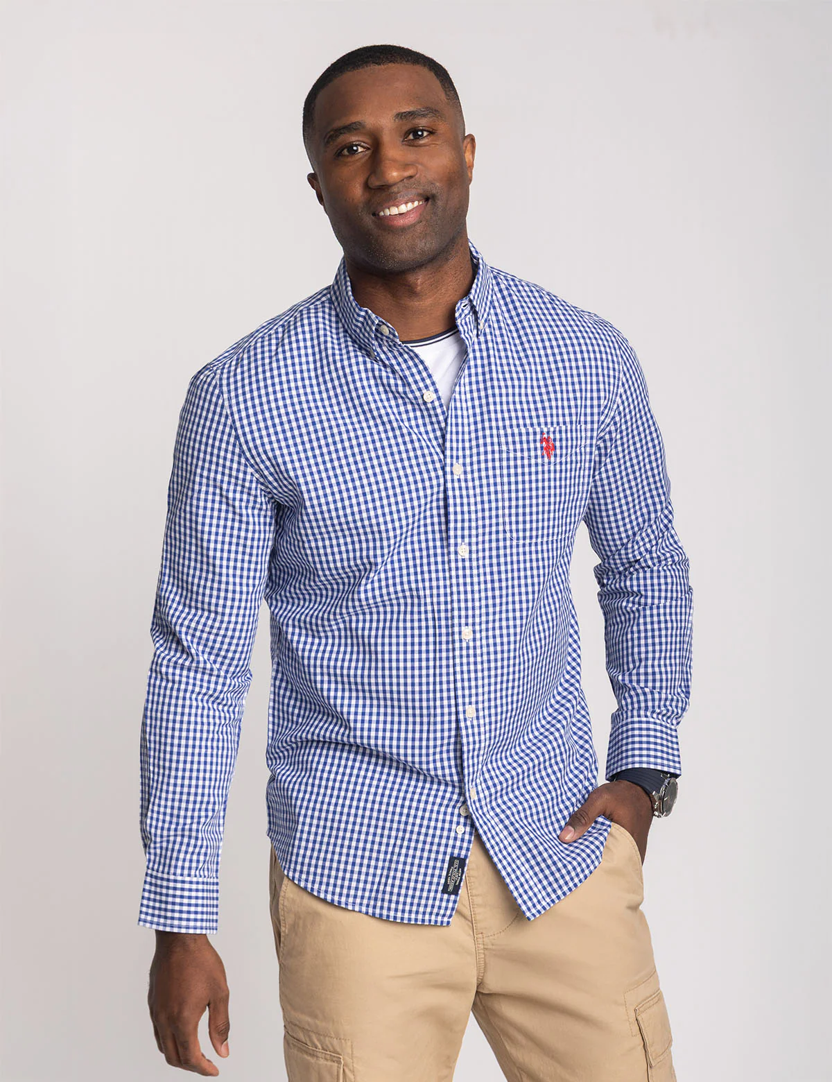 LONG SLEEVE GINGHAM YARN DYE POPLIN SHIRT - Image 2