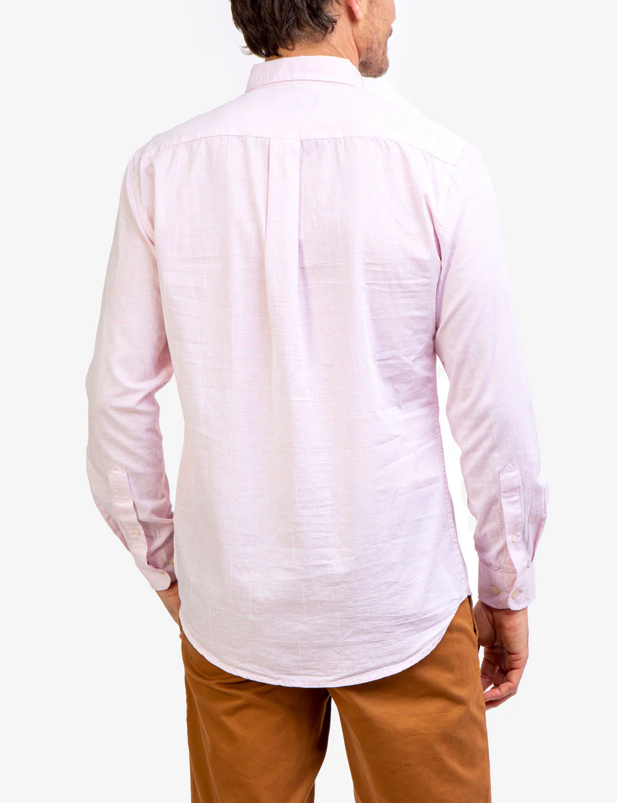 LONG SLEEVE HEATHER WOVEN SHIRT - Image 15