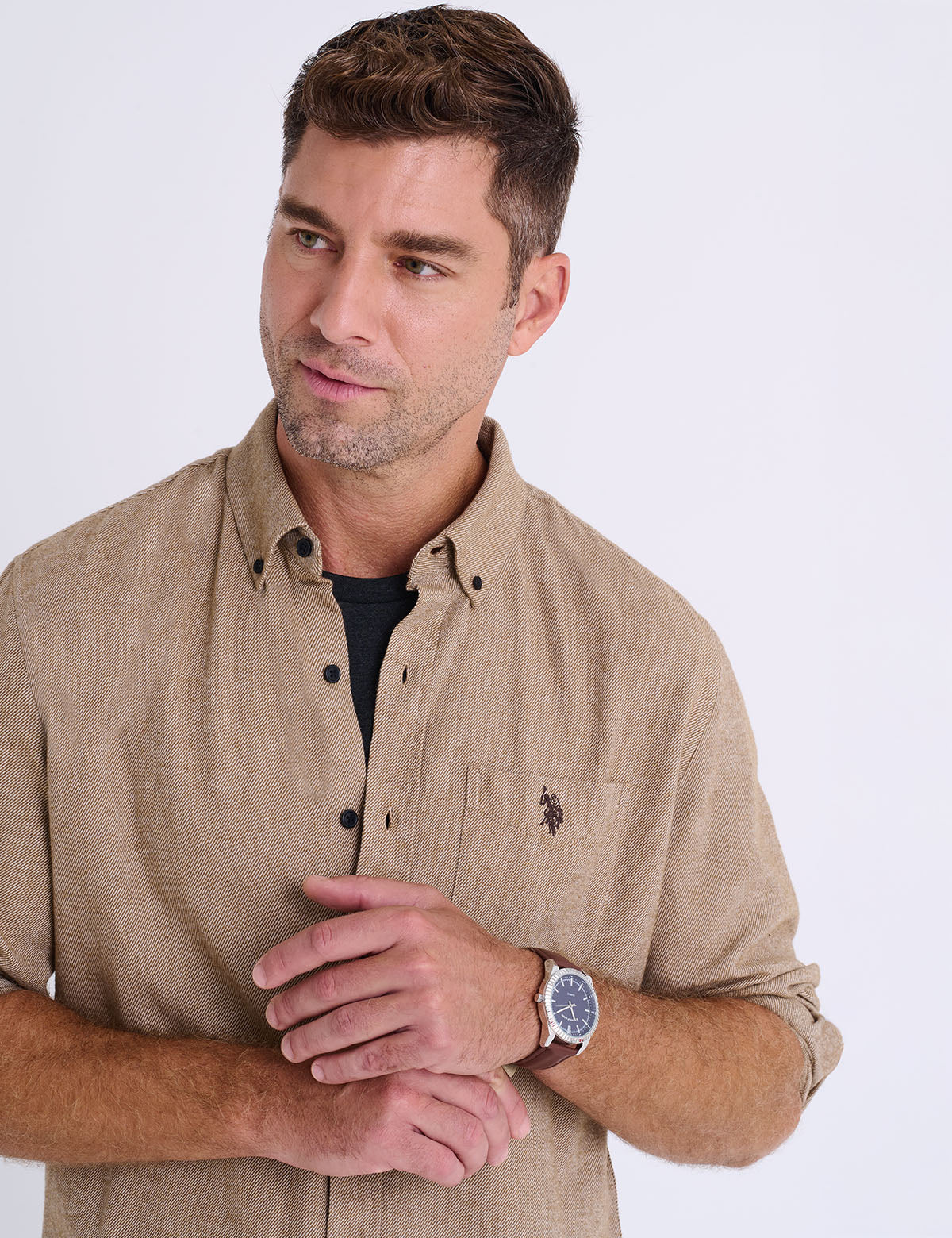 LONG SLEEVE HEAVY BRUSHED TWILL SHIRT - Image 6
