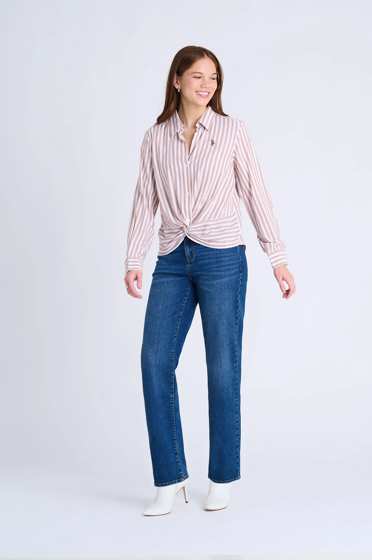 LONG SLEEVE KNOTTED STRIPE SHIRT - Image 8