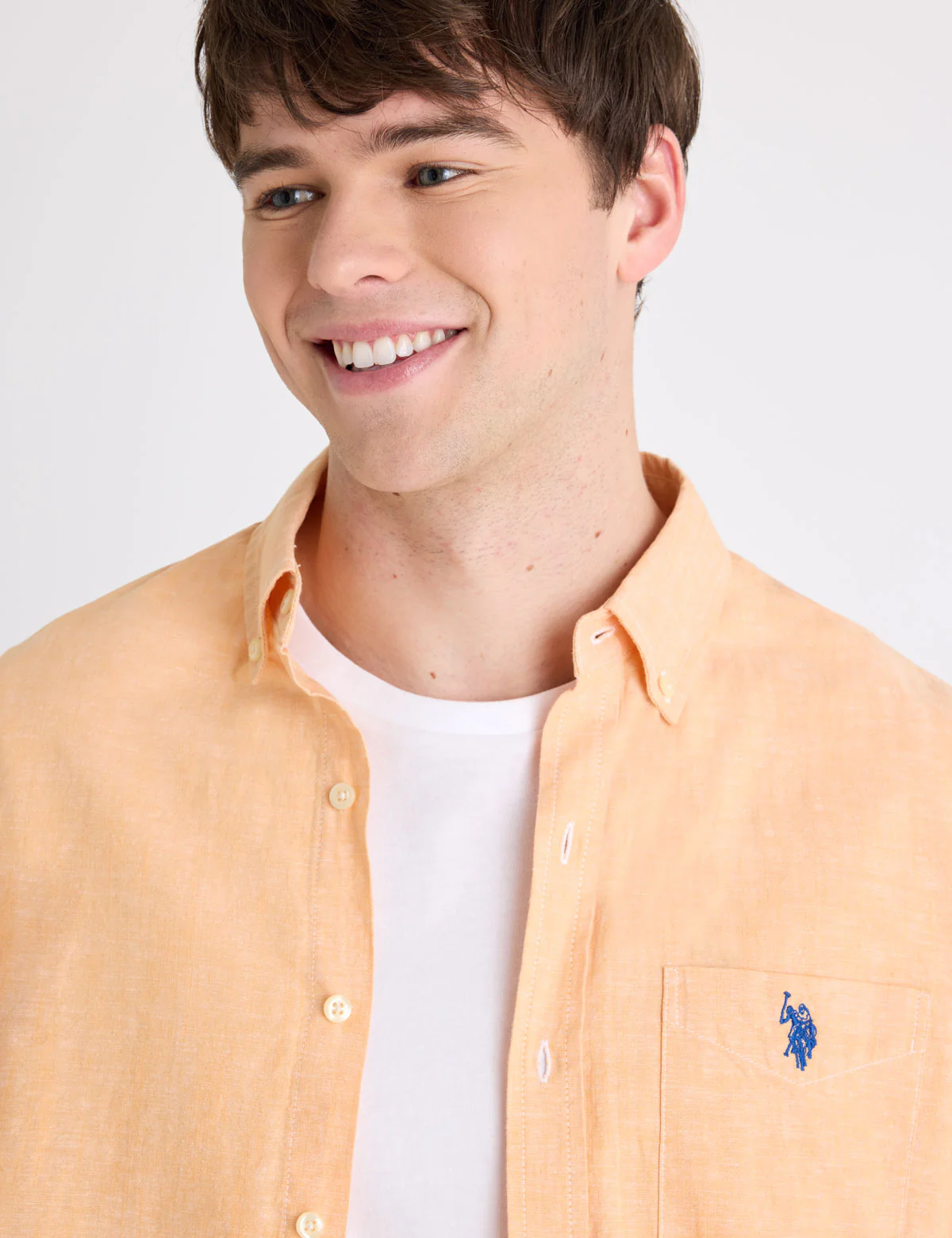 LONG SLEEVE LINEN BLEND SHIRT - Image 3