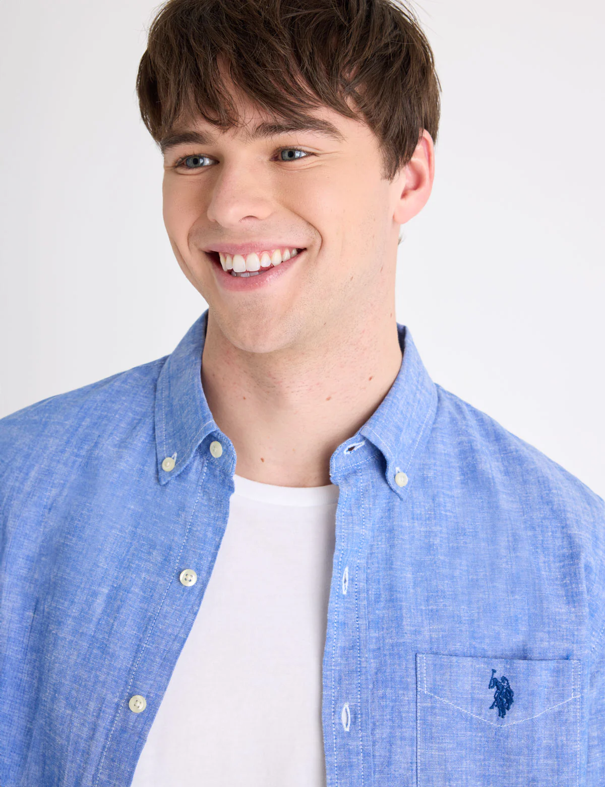 LONG SLEEVE LINEN BLEND SHIRT - Image 7