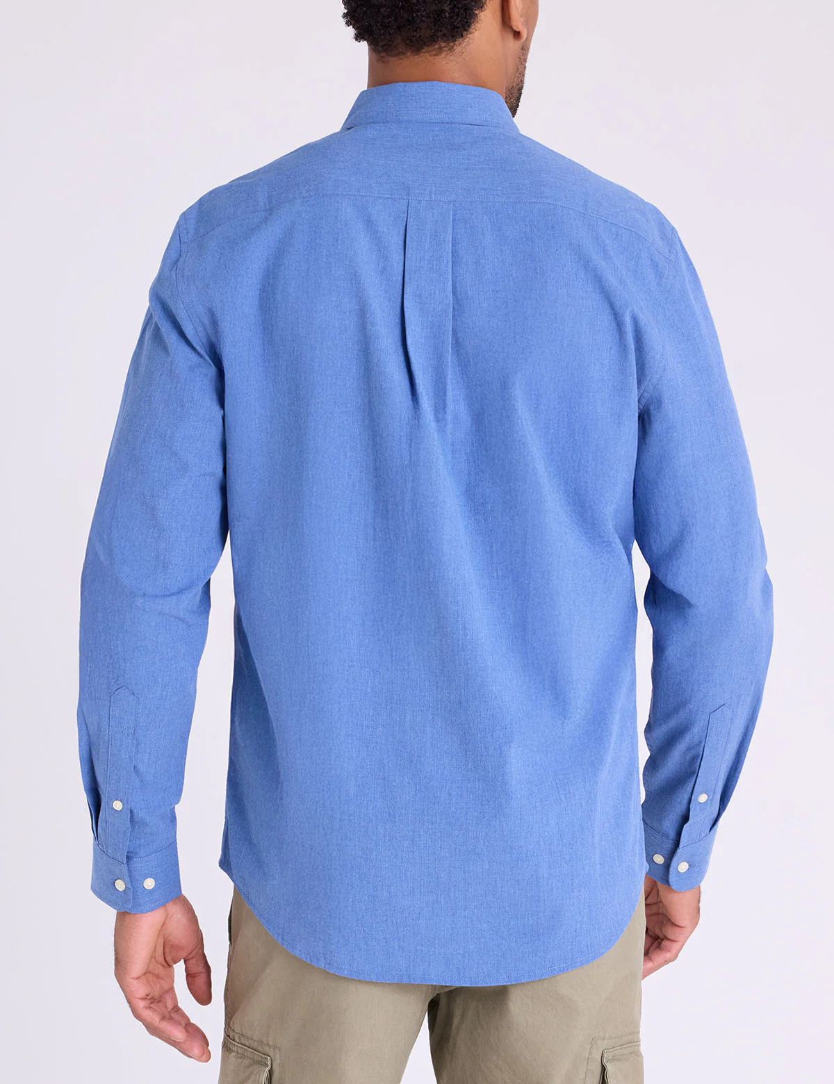 LONG SLEEVE PEACHED HEATHER CHEST STRIPE SHIRT - Image 9