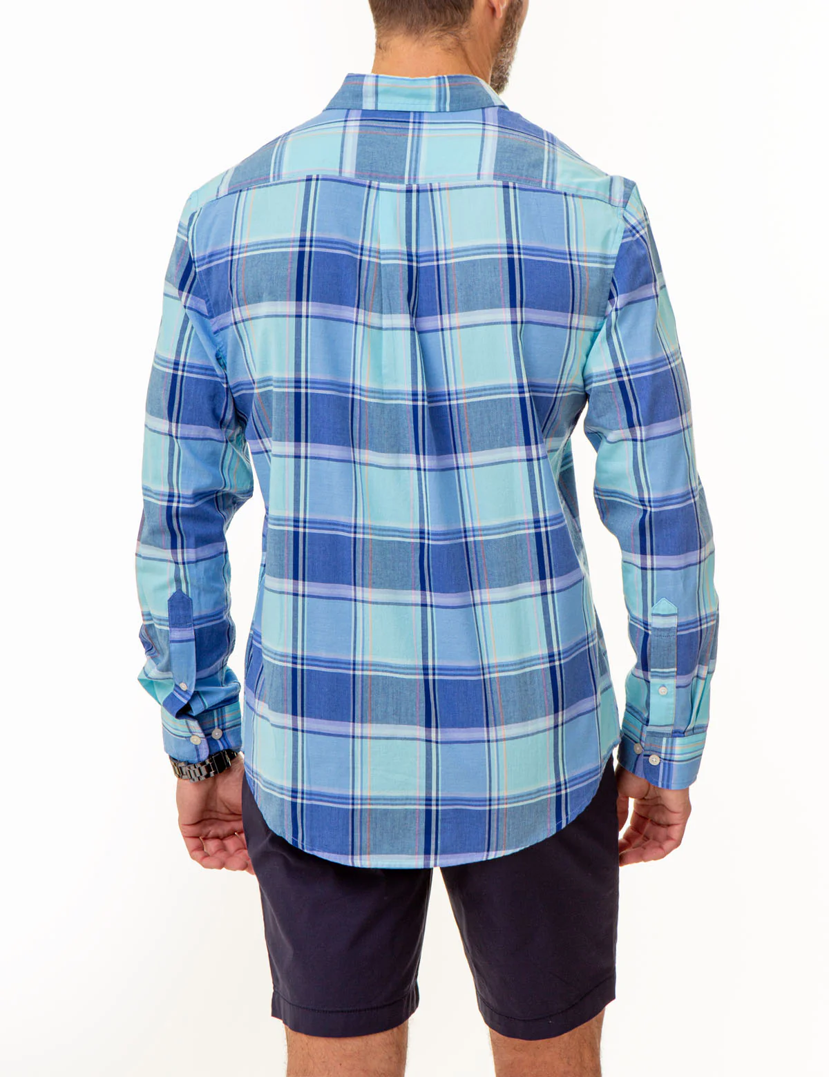 LONG SLEEVE PLAID MADRAS WOVEN SHIRT - Image 2