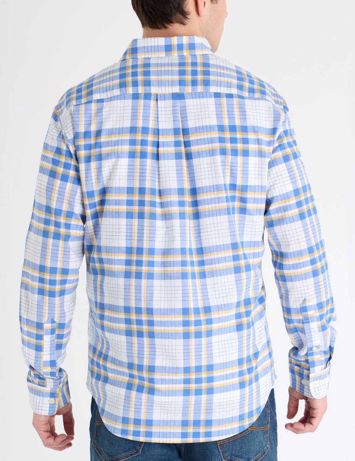 LONG SLEEVE PLAID SLUB POPLIN SHIRT - Image 3