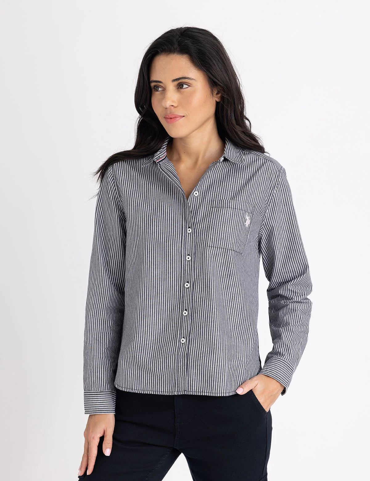 LONG SLEEVE RELAXED STRIPE POPLIN SHIRT - Image 4
