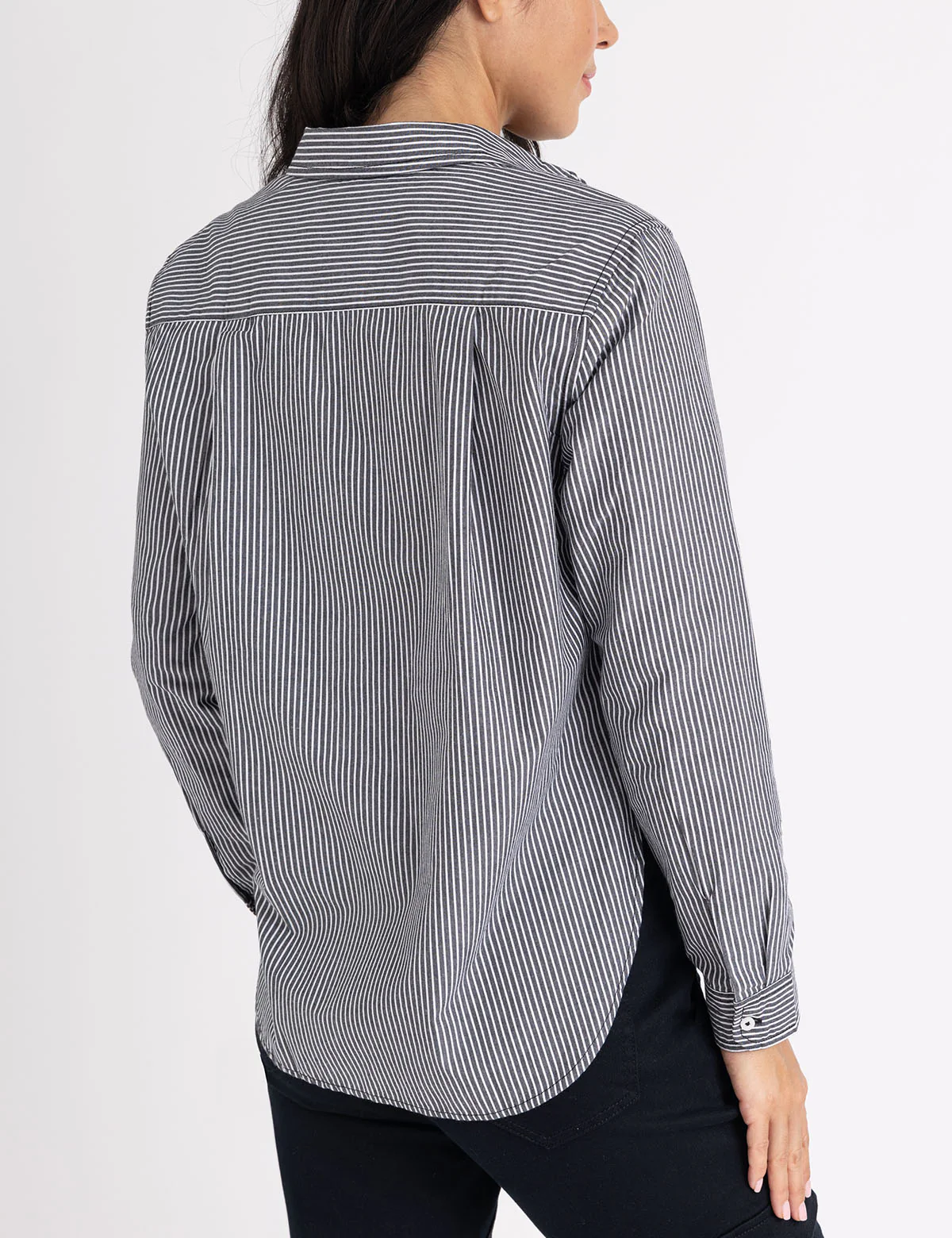 LONG SLEEVE RELAXED STRIPE POPLIN SHIRT - Image 6