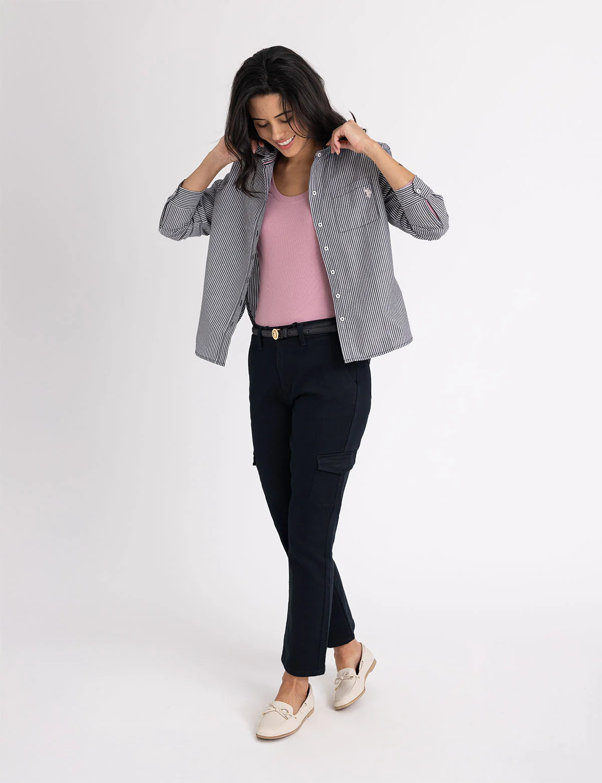 LONG SLEEVE RELAXED STRIPE POPLIN SHIRT - Image 7