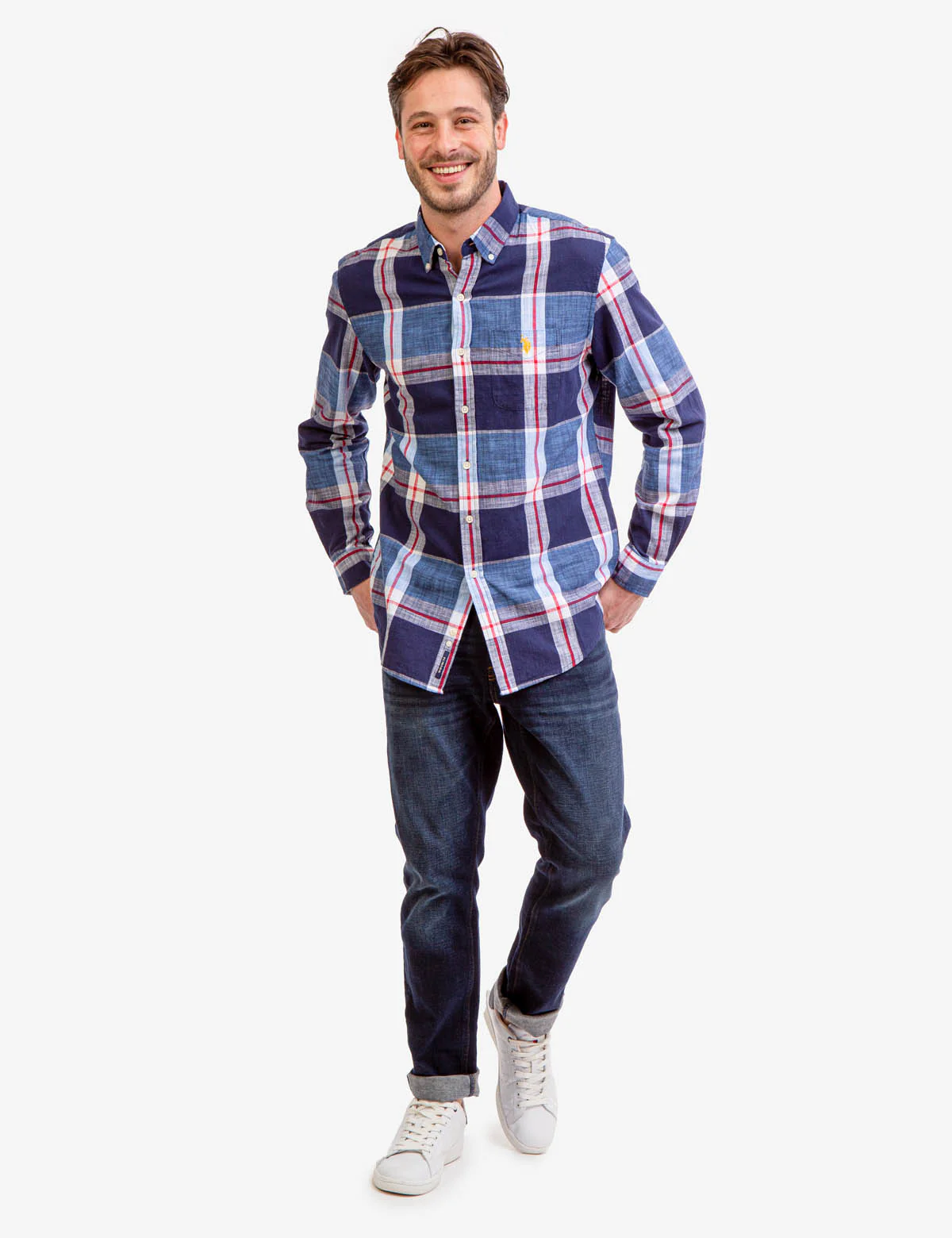 LONG SLEEVE SLUB PLAID SHIRT - Image 2