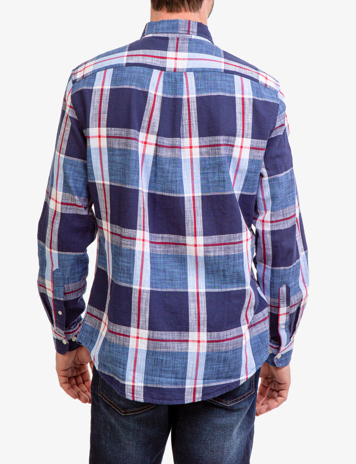 LONG SLEEVE SLUB PLAID SHIRT - Image 4