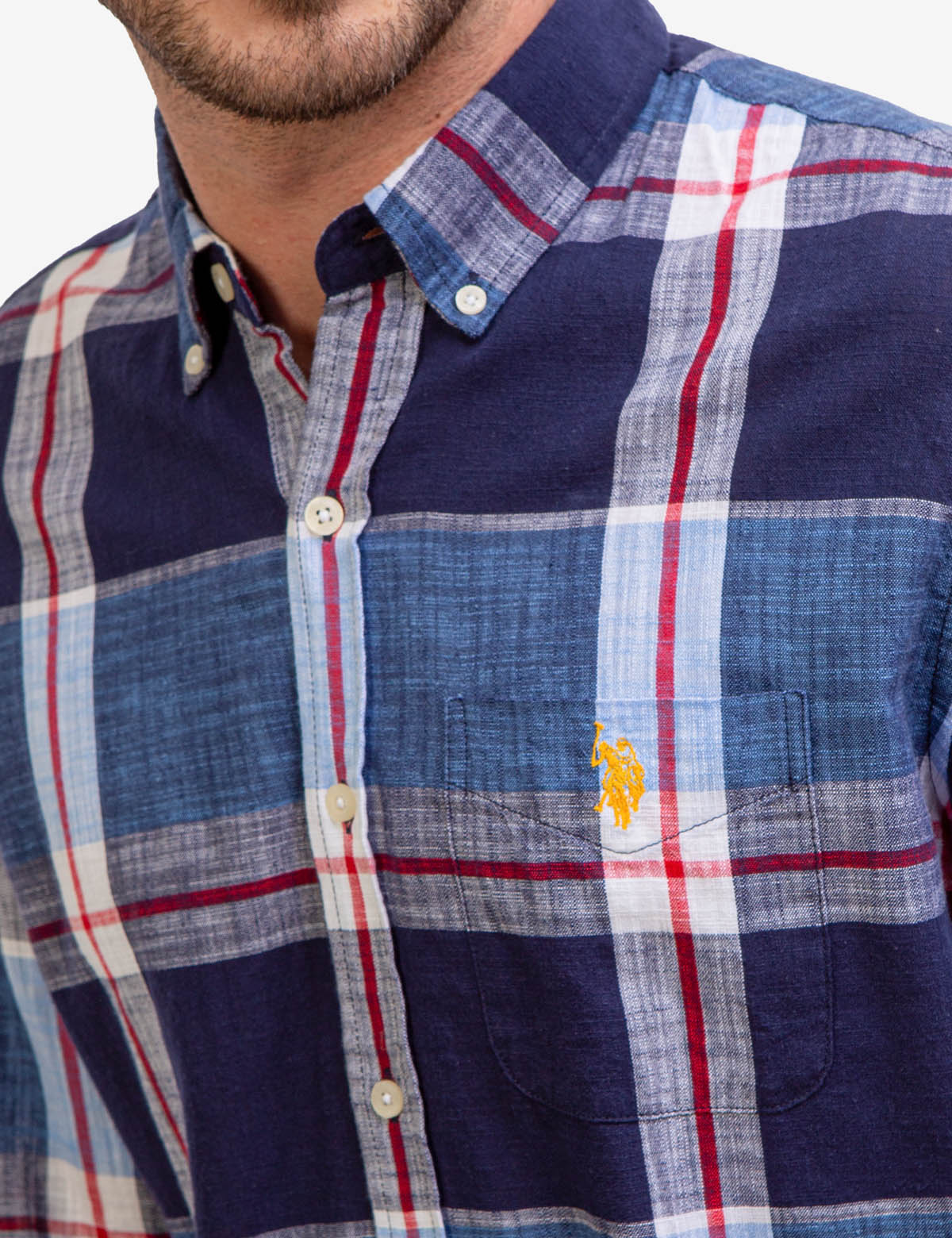 LONG SLEEVE SLUB PLAID SHIRT - Image 5