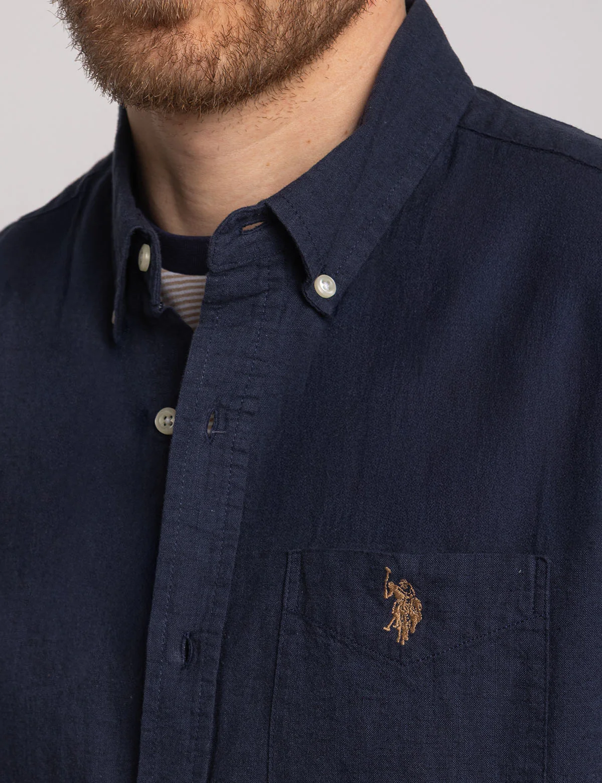 LONG SLEEVE SOFT LINEN BLEND SHIRT - Image 4