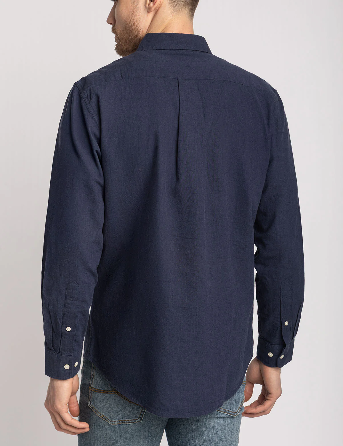 LONG SLEEVE SOFT LINEN BLEND SHIRT - Image 5