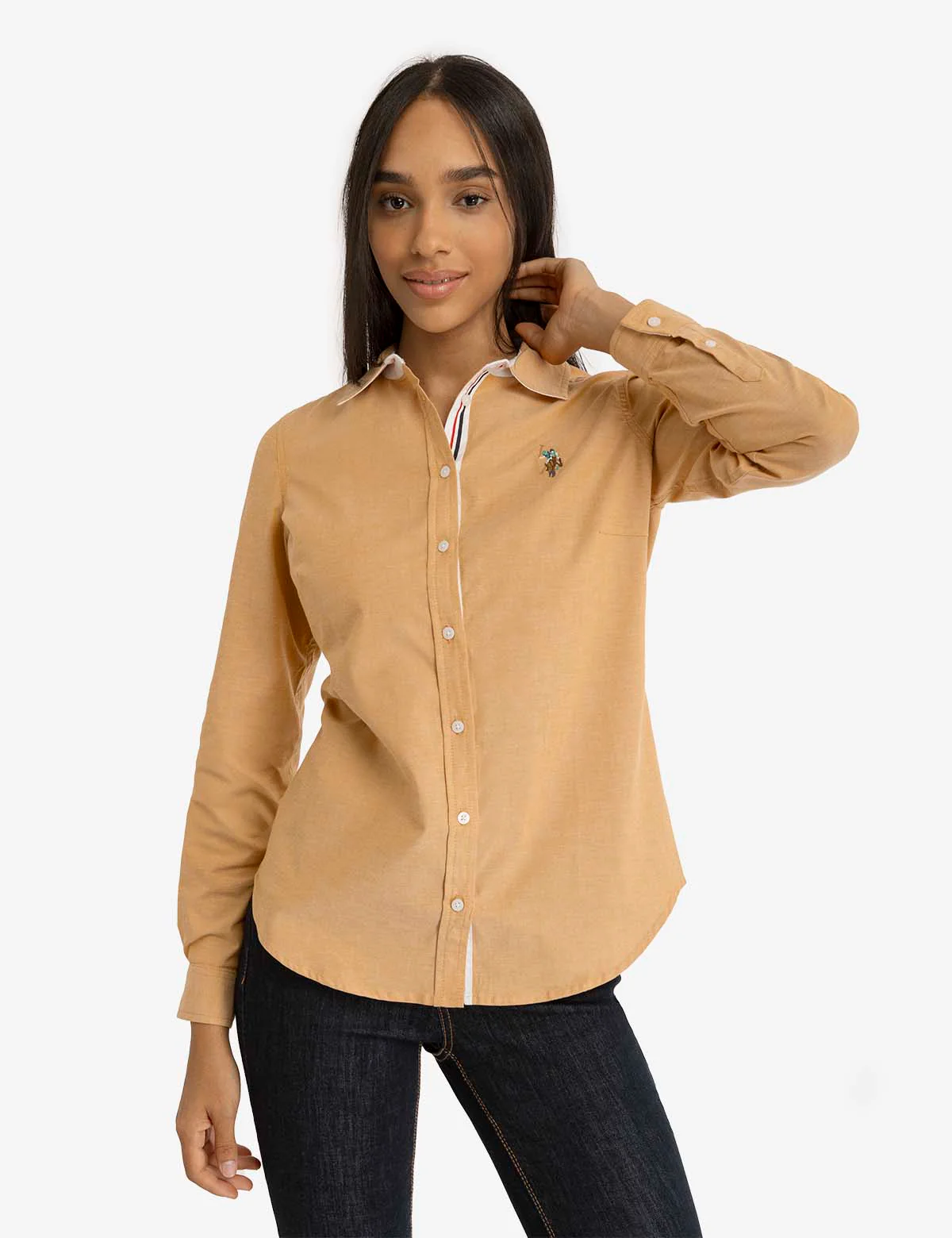 LONG SLEEVE SOLID STRETCH OXFORD SHIRT - Image 6
